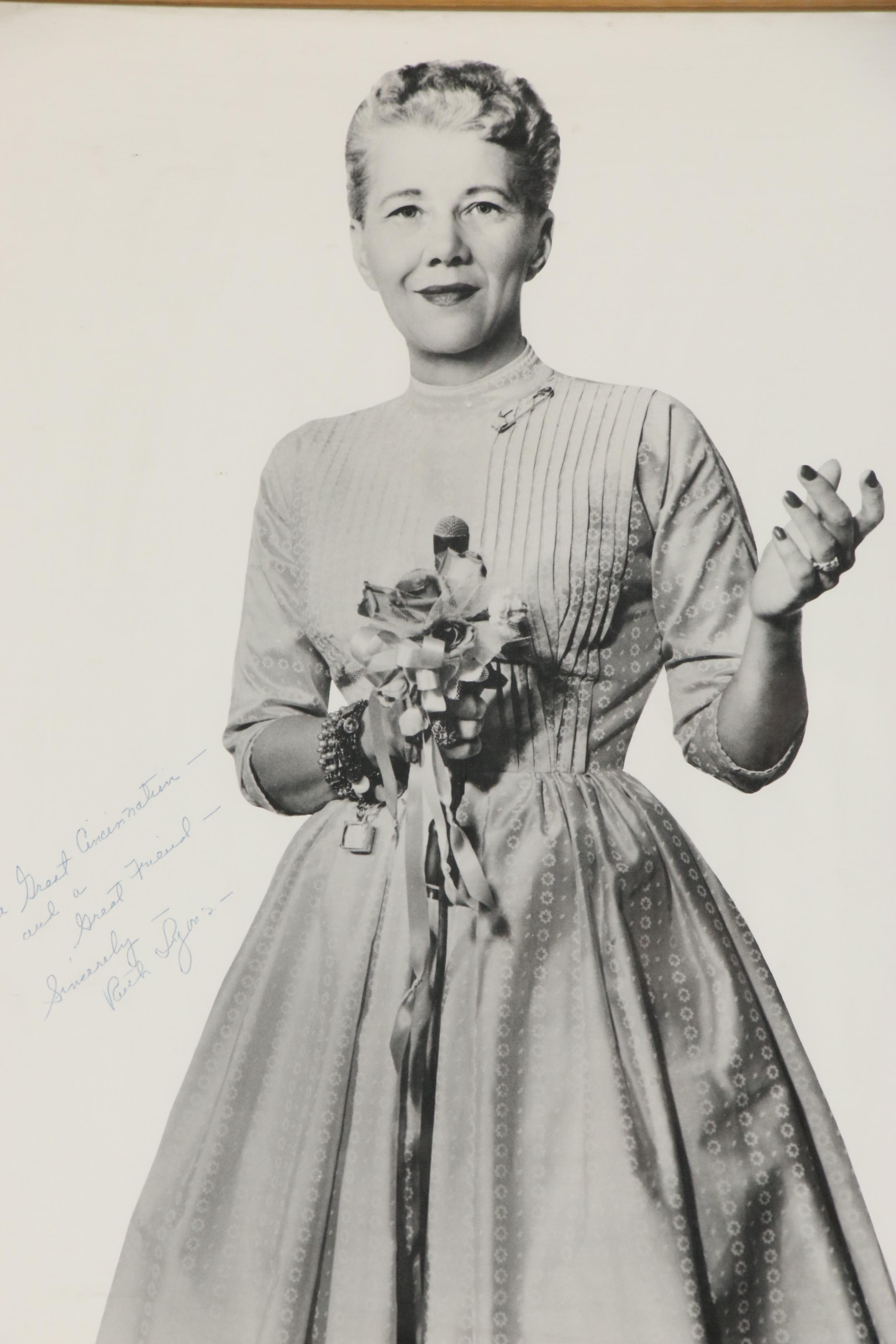 Ruth Lyons (Cincinnati Broadcast Legend) Autographed Photograph