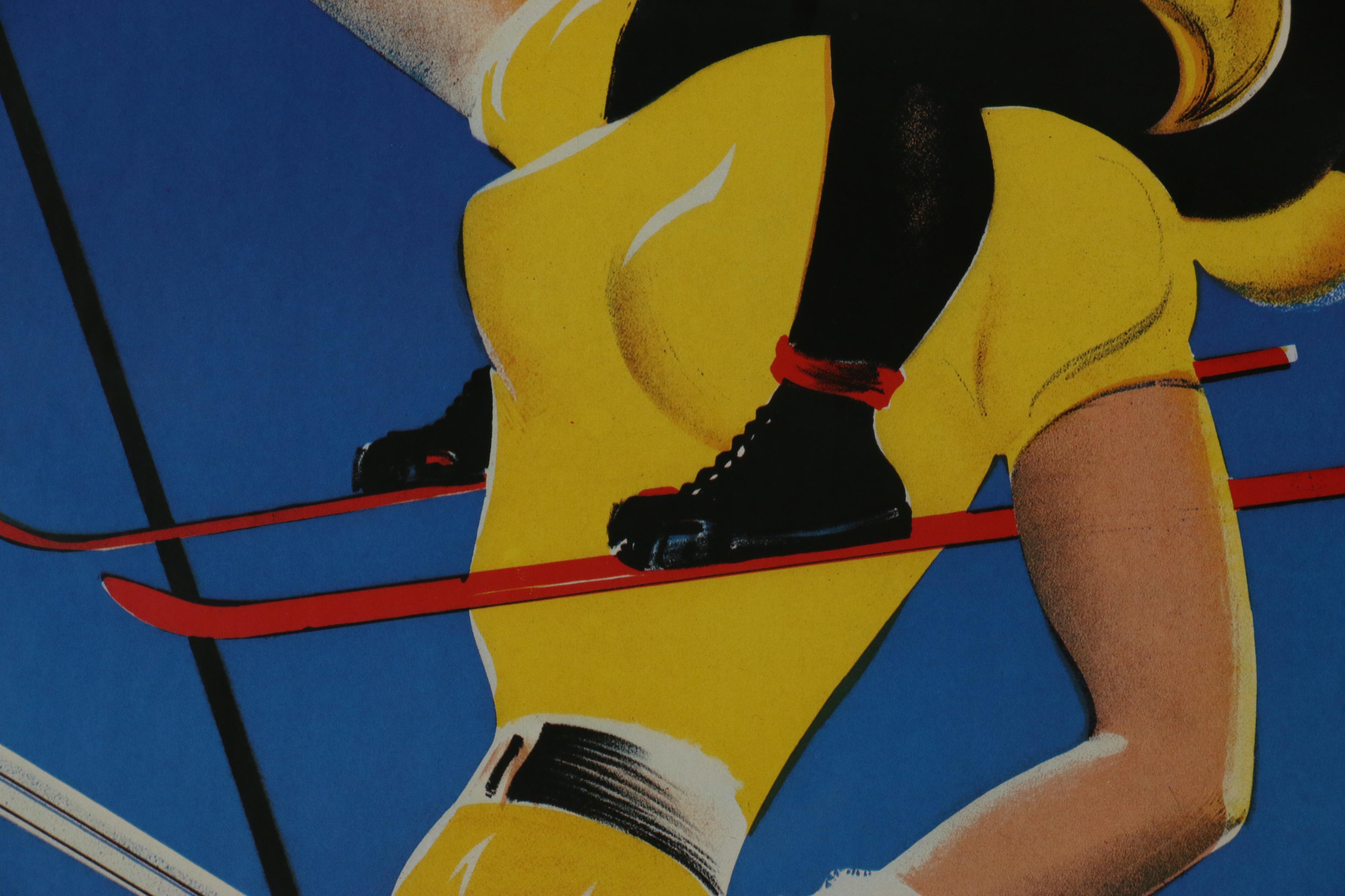 Swiss Tourism Poster Designed by Martin Peikert "Les Diablerets"