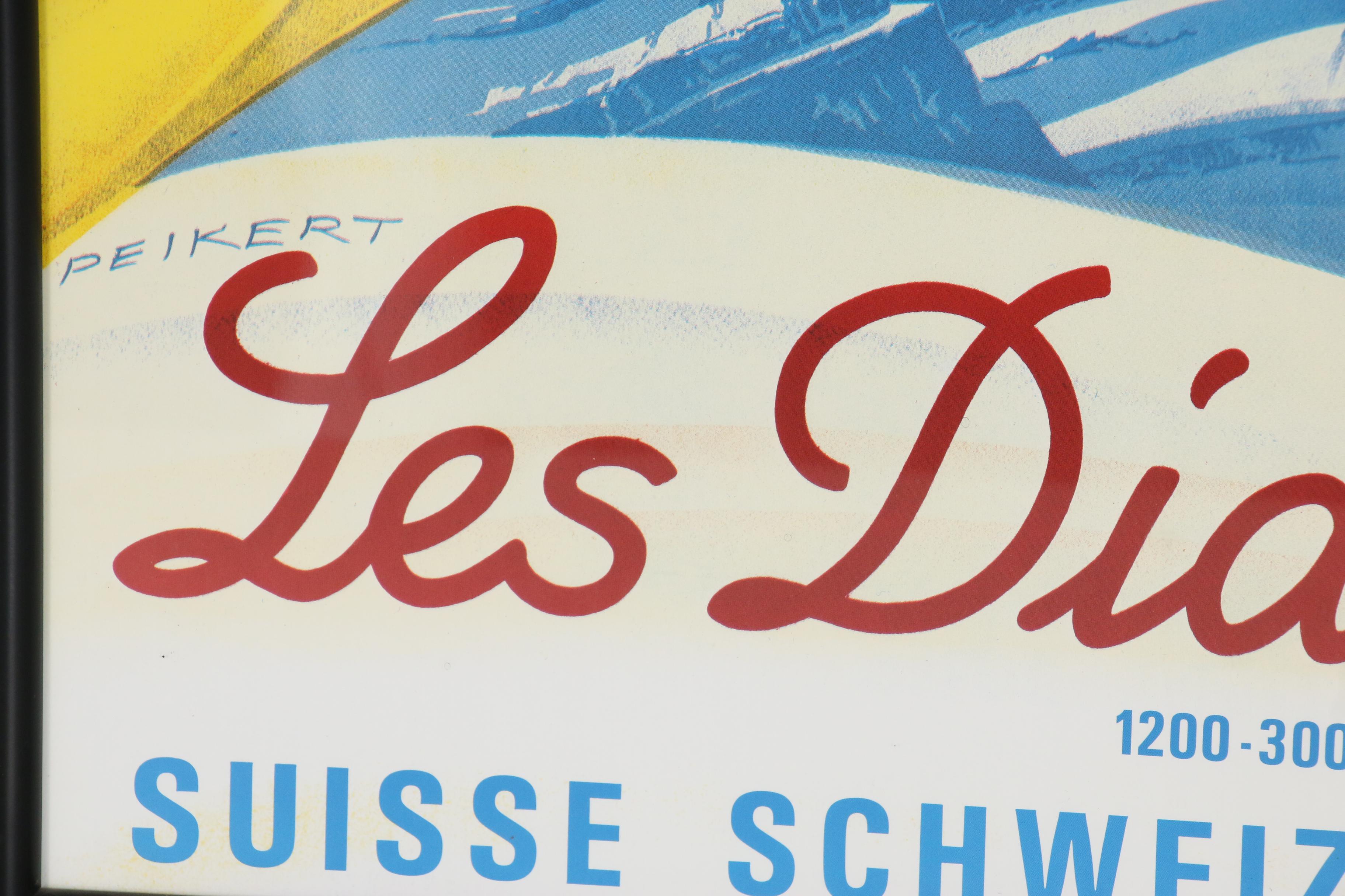 Swiss Tourism Poster Designed by Martin Peikert "Les Diablerets"