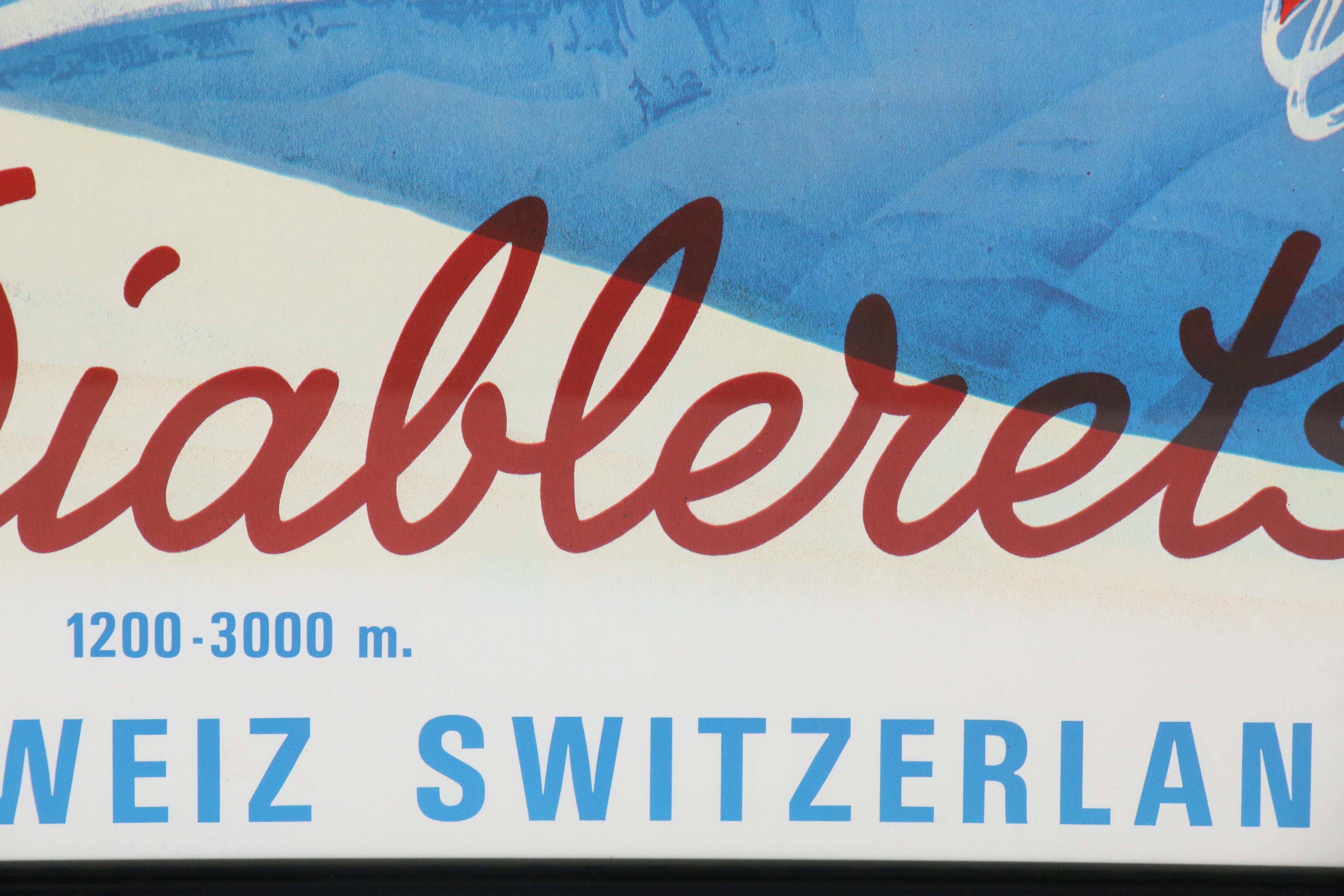 Swiss Tourism Poster Designed by Martin Peikert "Les Diablerets"