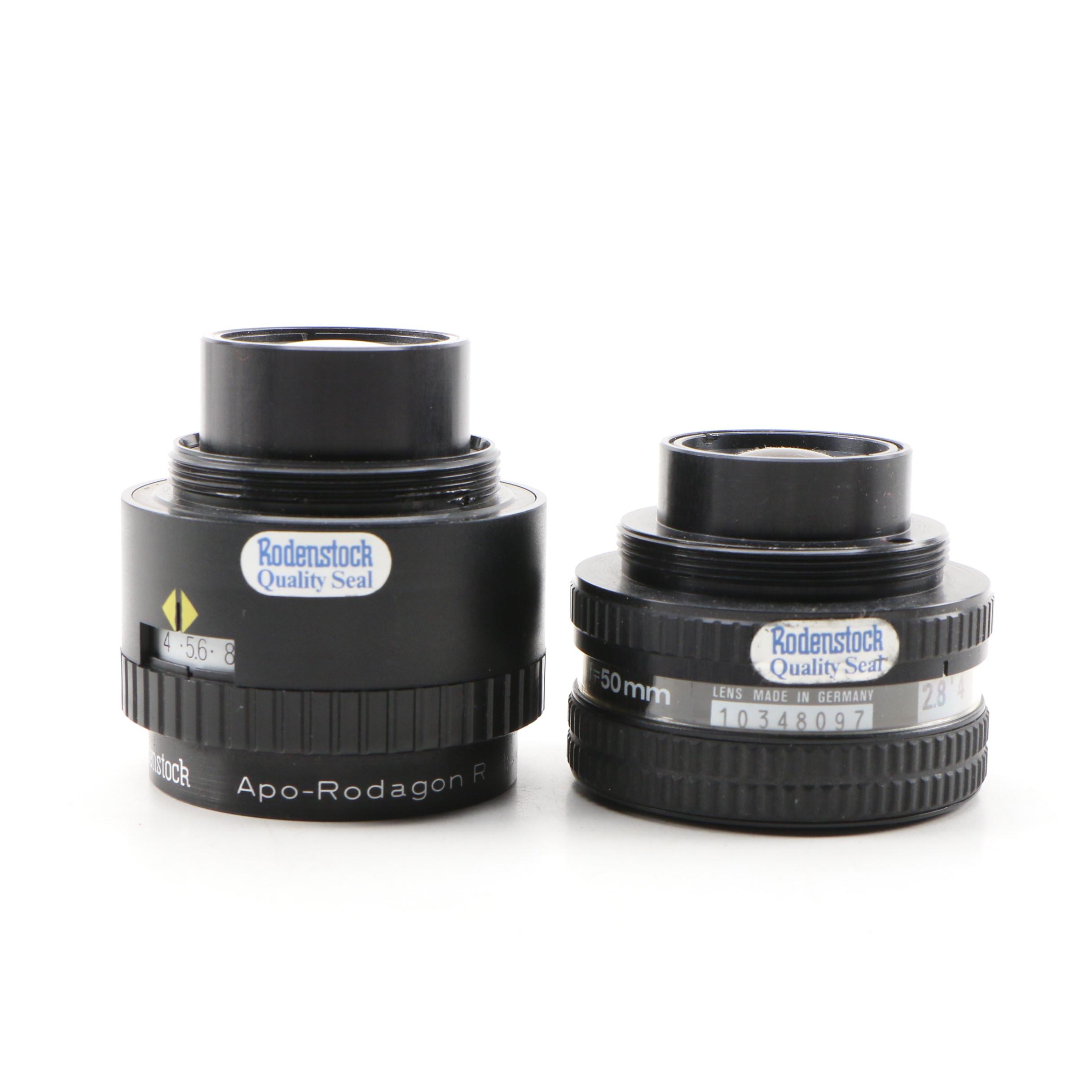 Rodenstock Apo-Rodagon-R 75mm f/4 and Rodenstock Rodagon 50mm f/2.8 Lenses