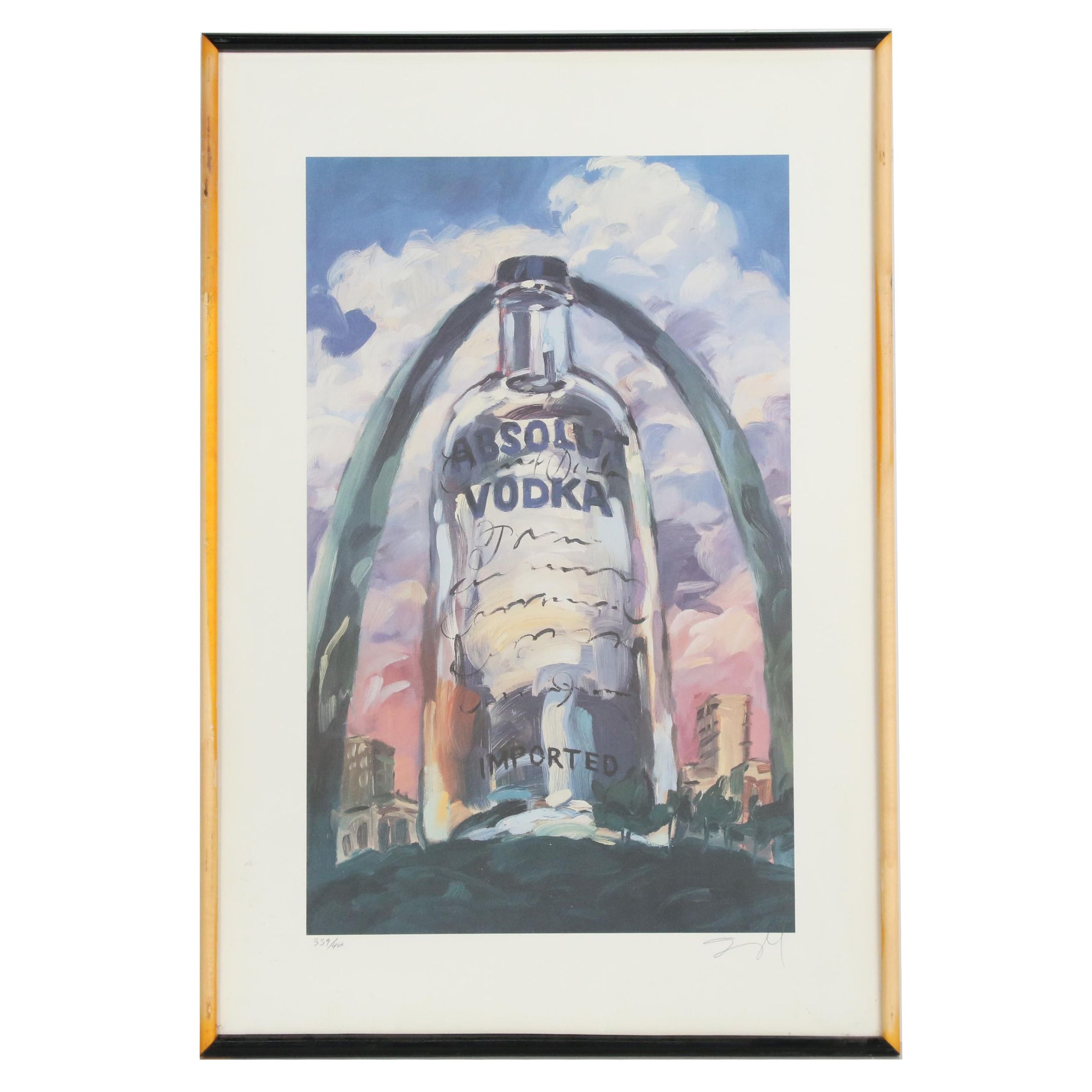 Absolut Vodka Poster, 1992 AIDS Awareness Campaign