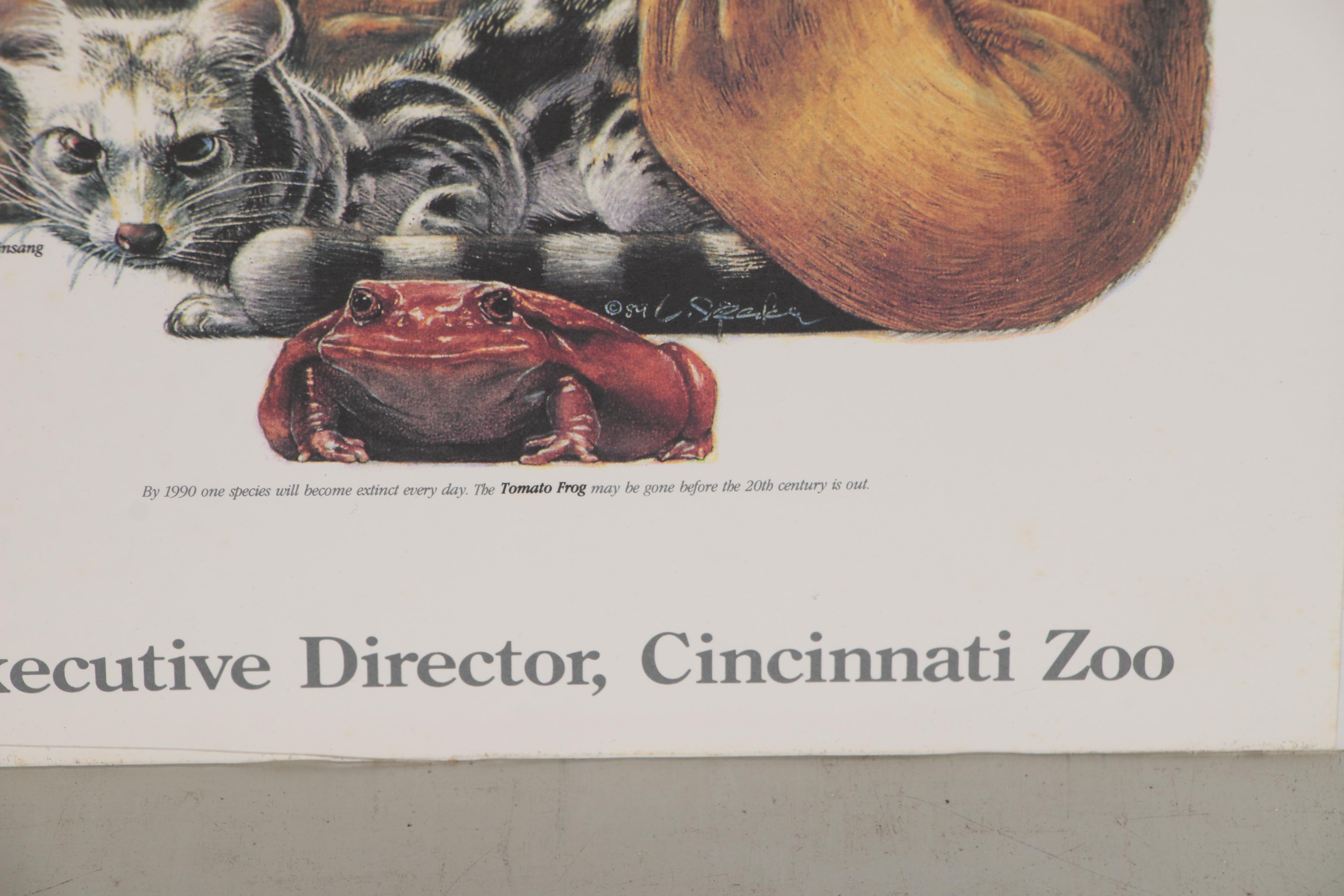 Cincinnati Zoo and Botanical Garden Offset Lithograph Poster
