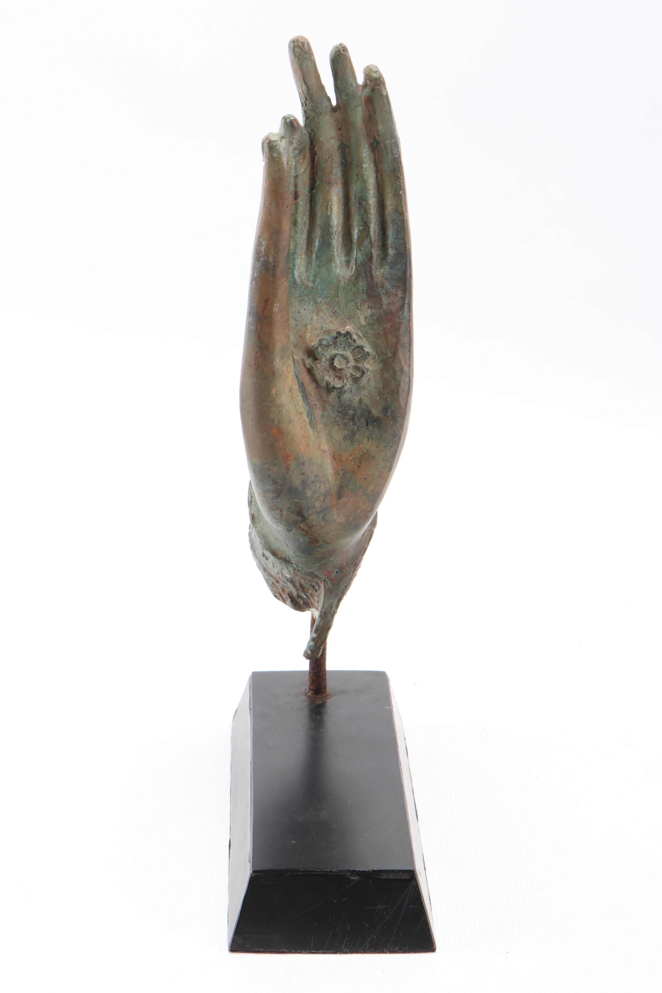 Thai Bronze Hand of Buddha in Vitarka Mudra