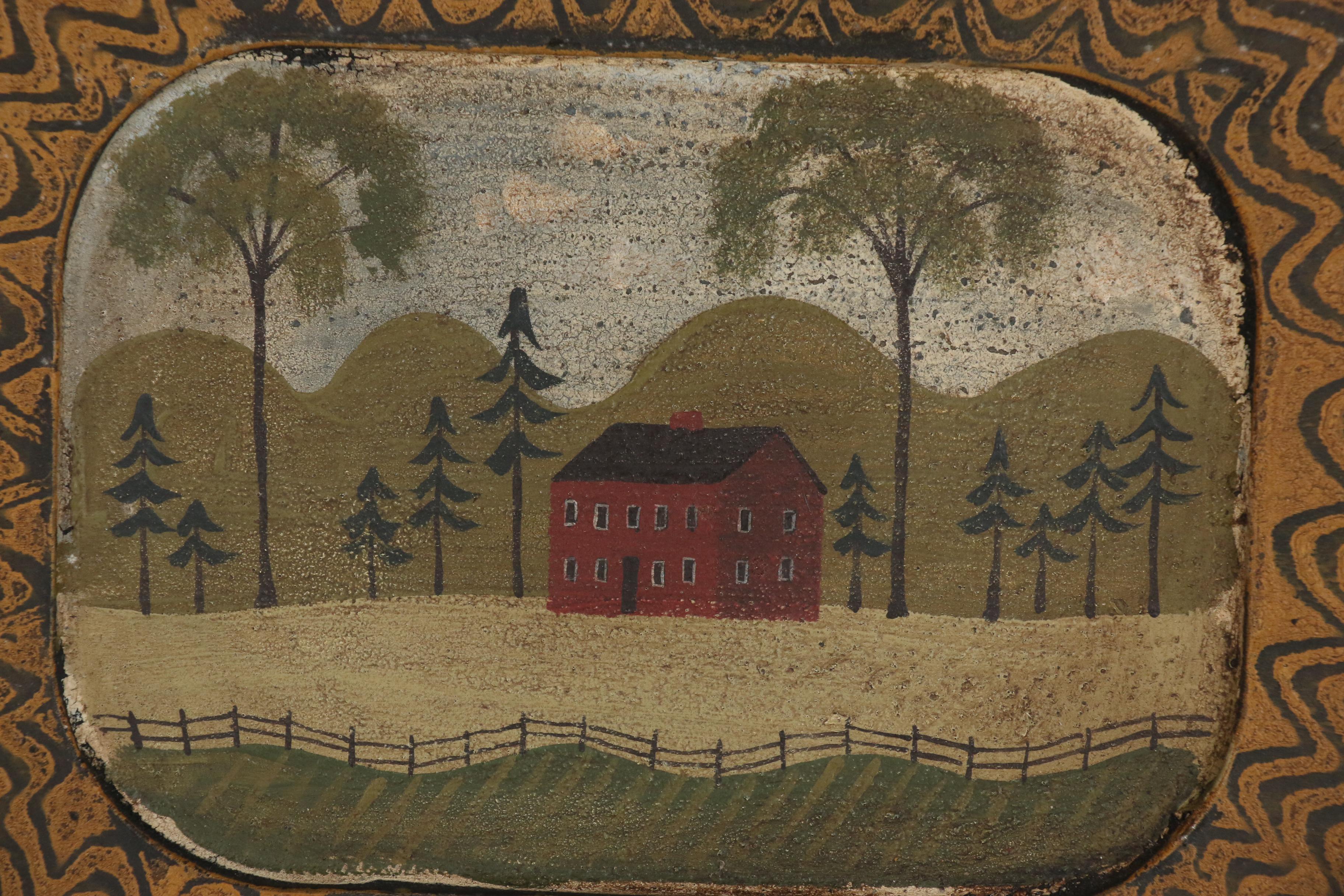 Contemporary Folk Art Paintings on Wooden Trays