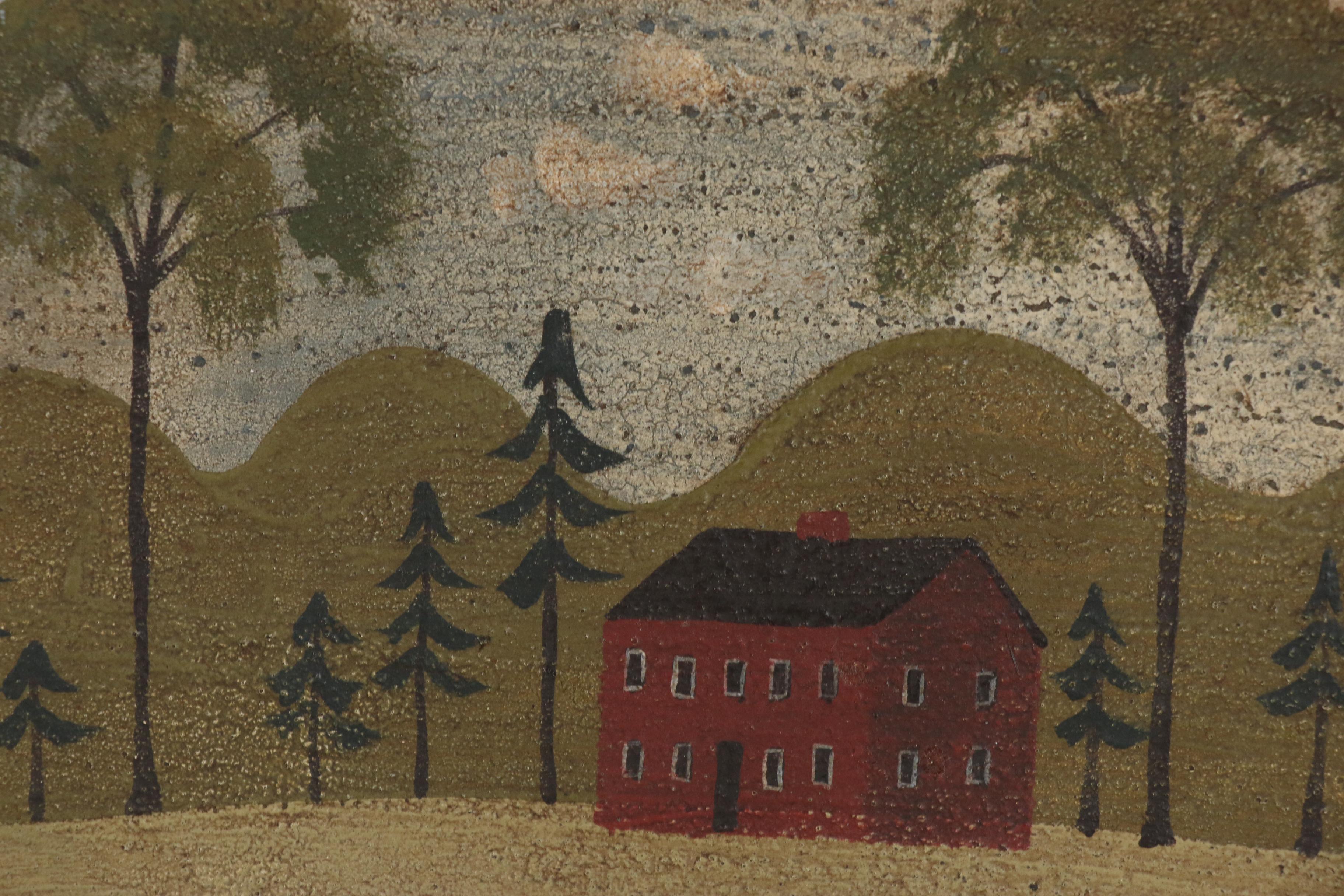 Contemporary Folk Art Paintings on Wooden Trays