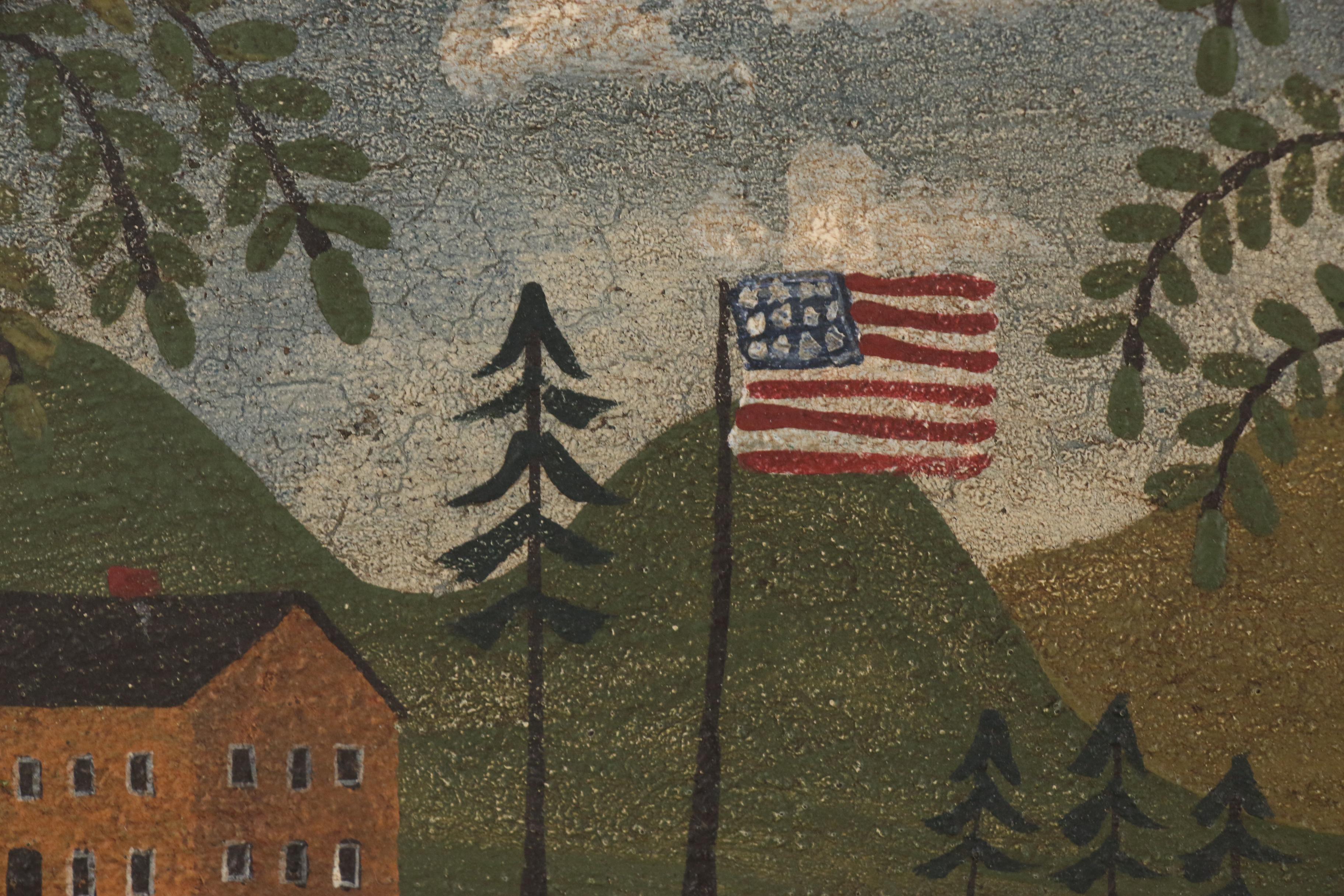 Contemporary Folk Art Paintings on Wooden Trays