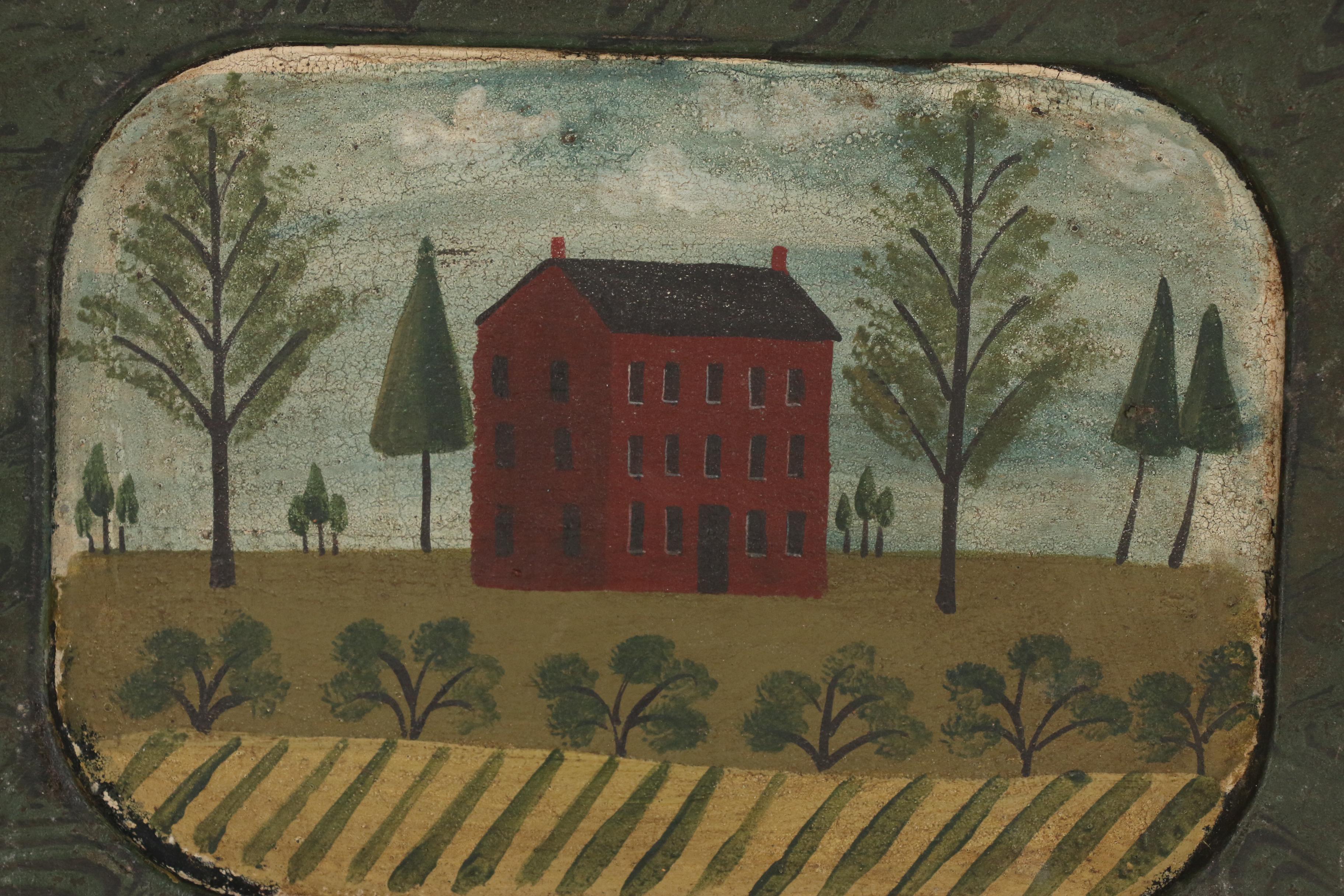 Contemporary Folk Art Paintings on Wooden Trays