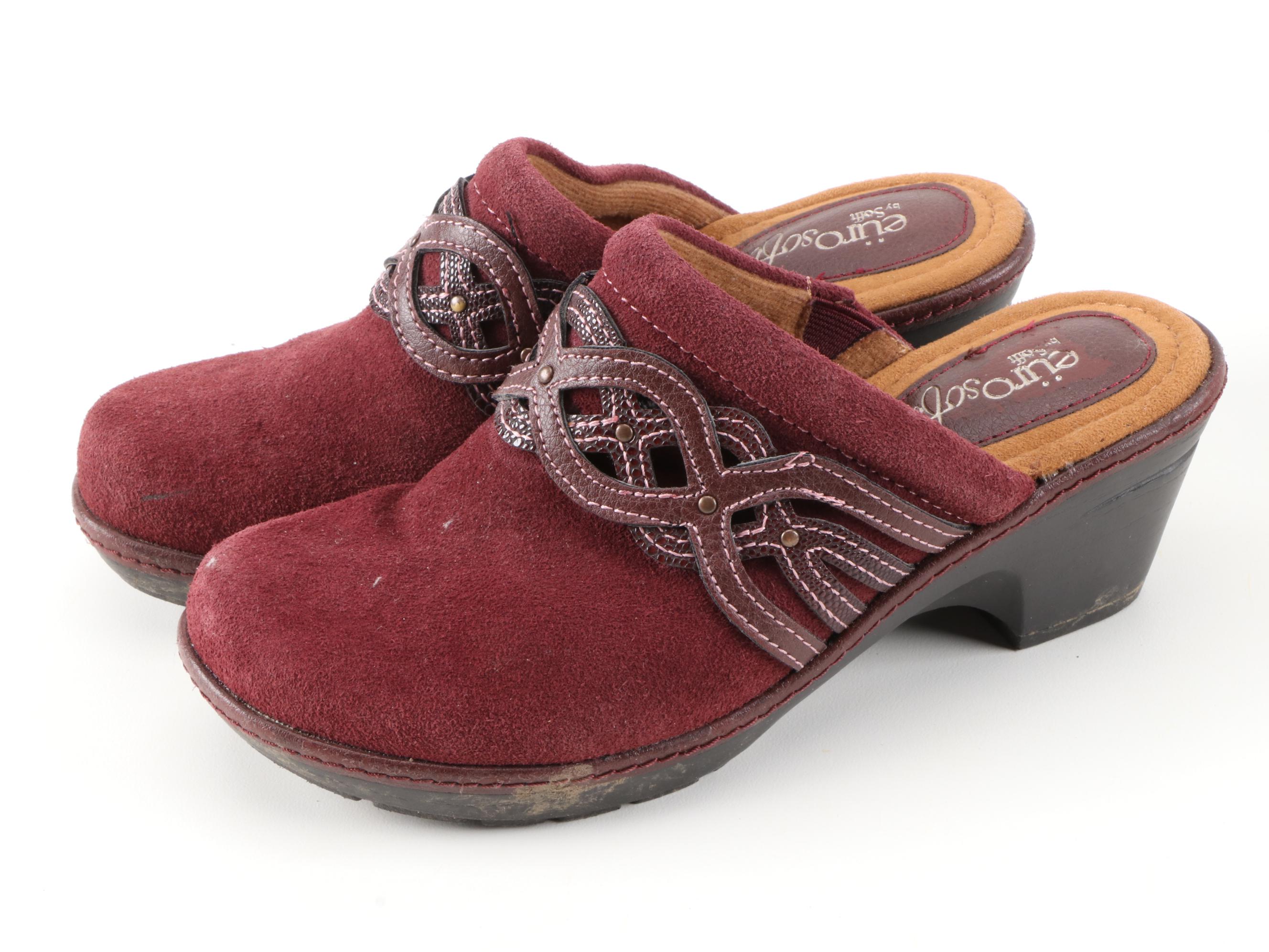 Eürosoft by Söfft and Softspots Suede and Leather Clogs