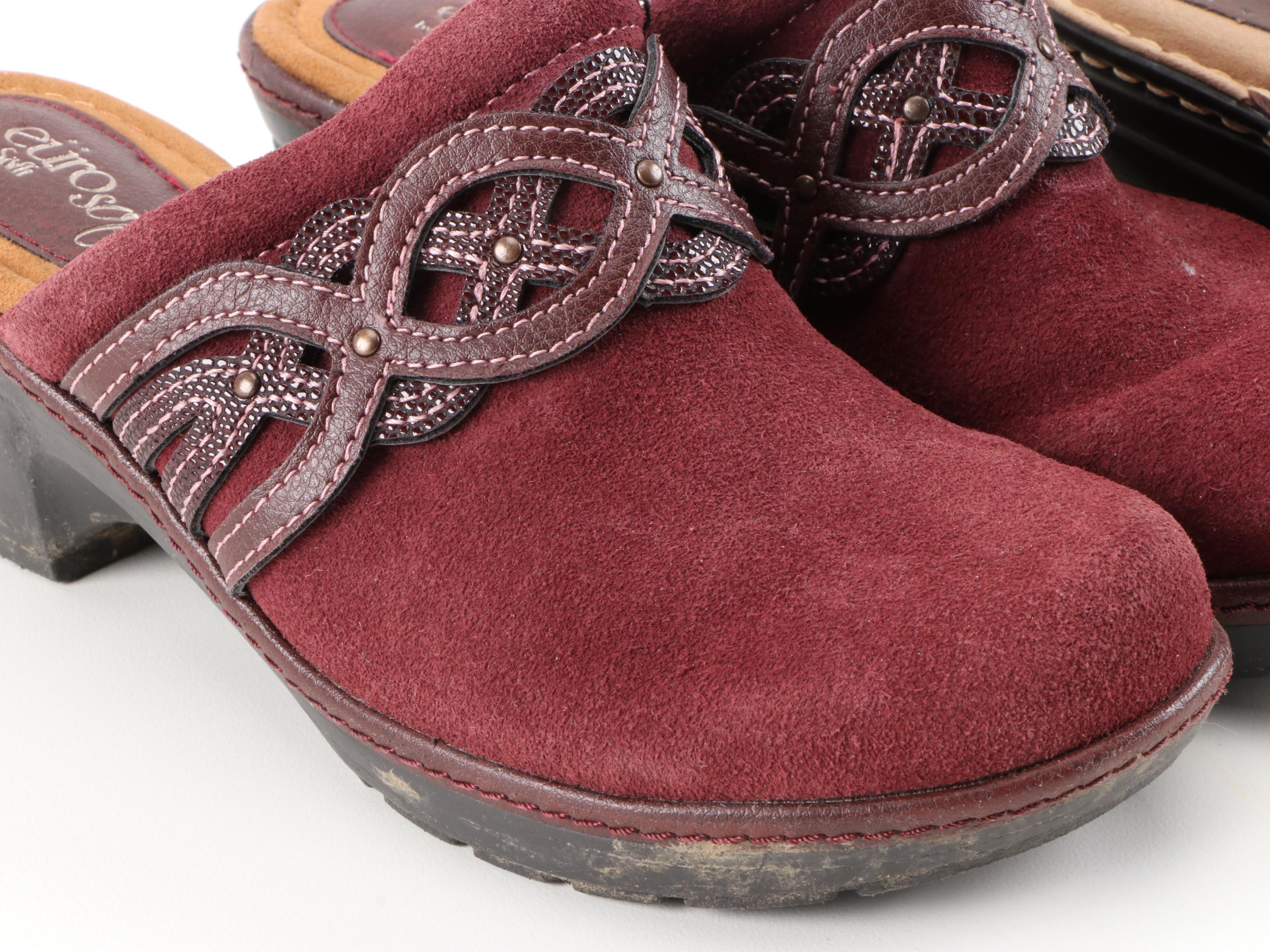 Eürosoft by Söfft and Softspots Suede and Leather Clogs