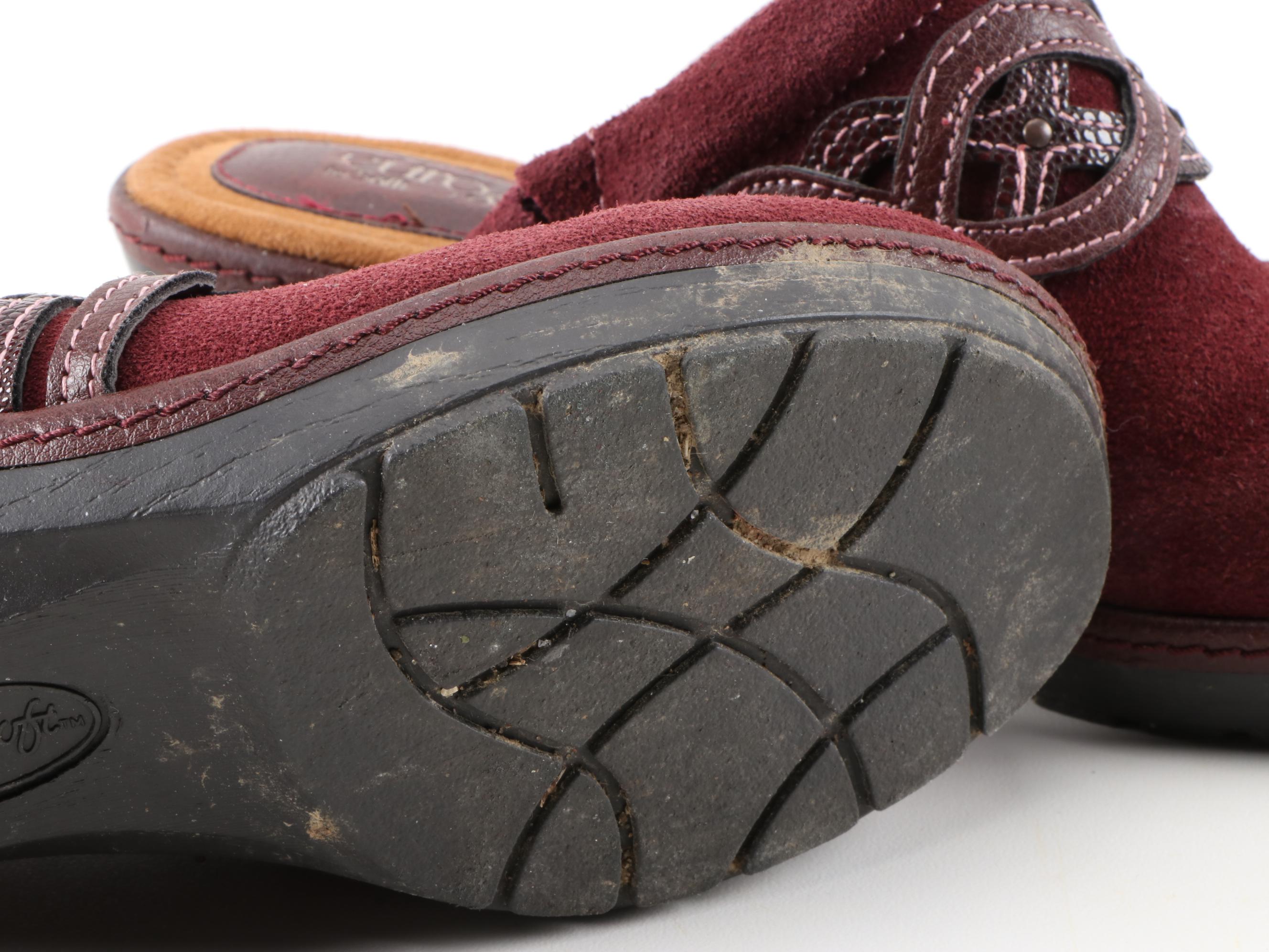 Eürosoft by Söfft and Softspots Suede and Leather Clogs