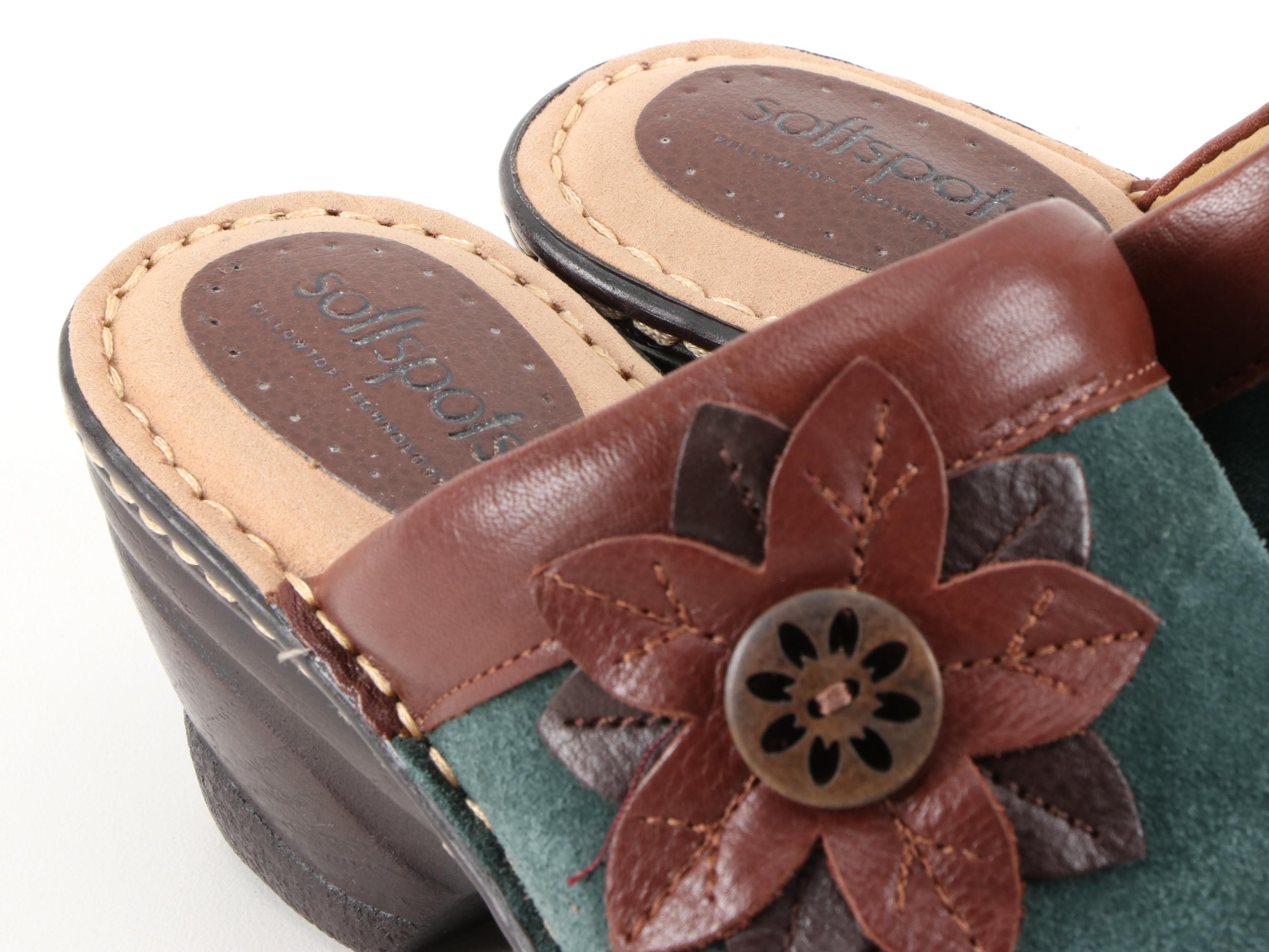 Eürosoft by Söfft and Softspots Suede and Leather Clogs