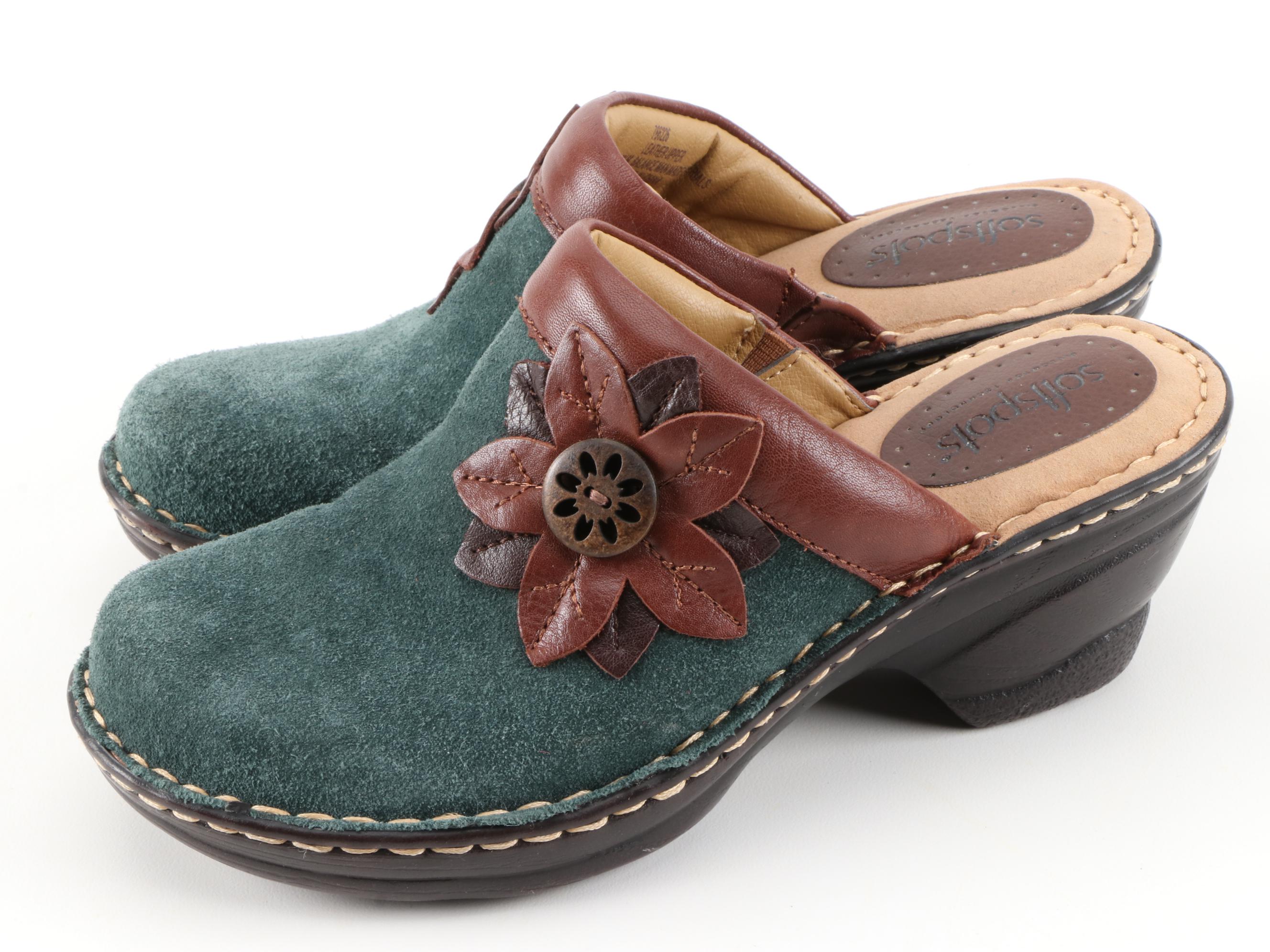 Eürosoft by Söfft and Softspots Suede and Leather Clogs