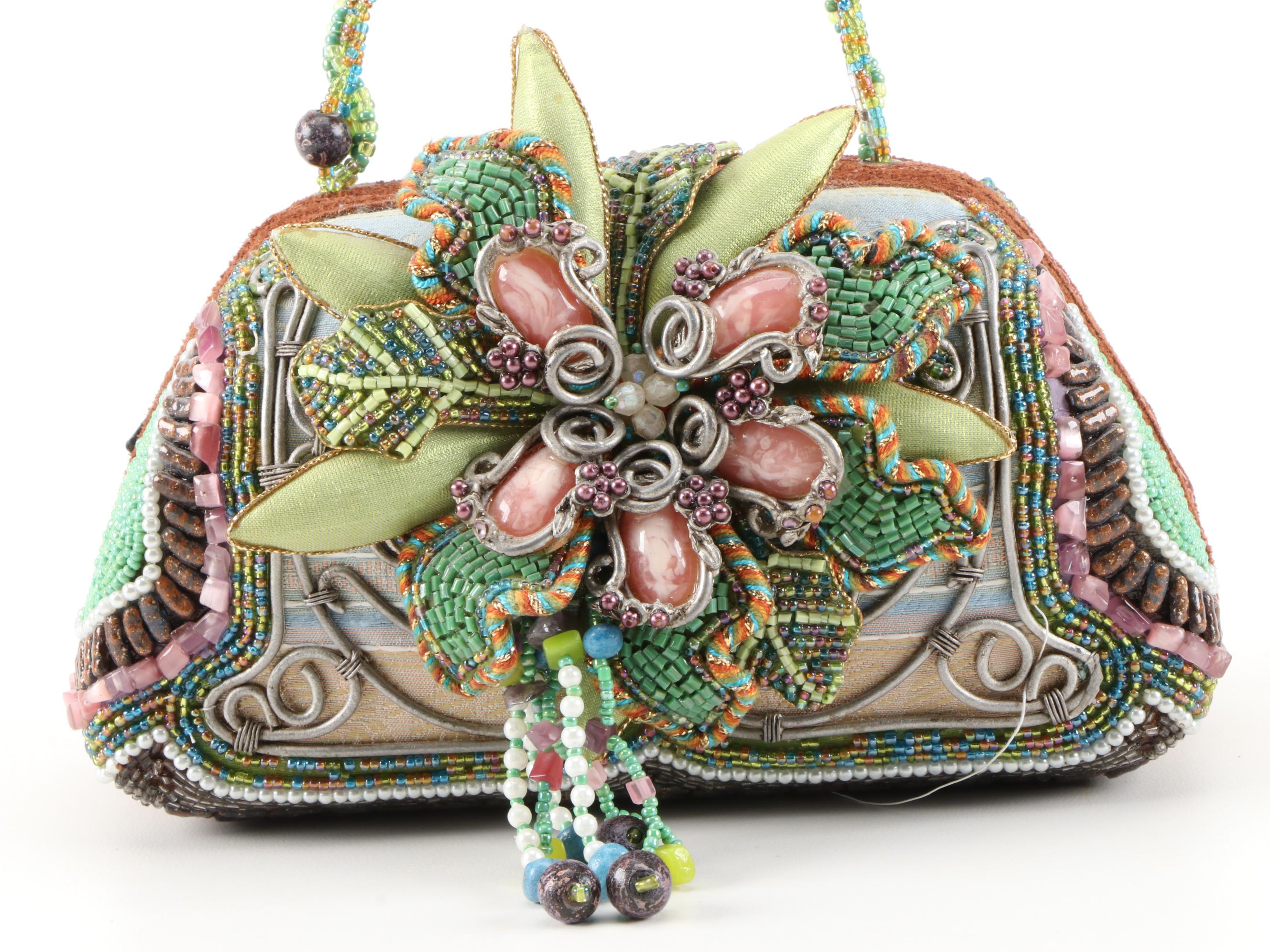 Mary Frances Floral Embellished Shoulder Bag