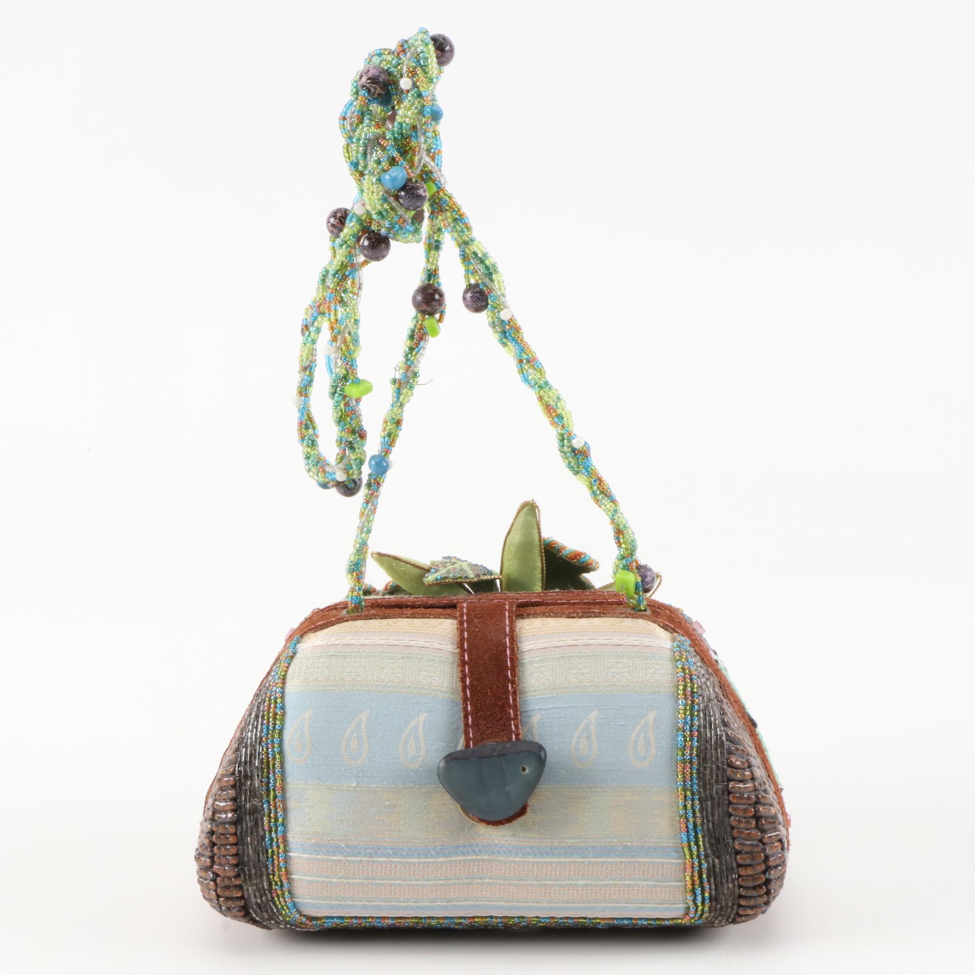 Mary Frances Floral Embellished Shoulder Bag