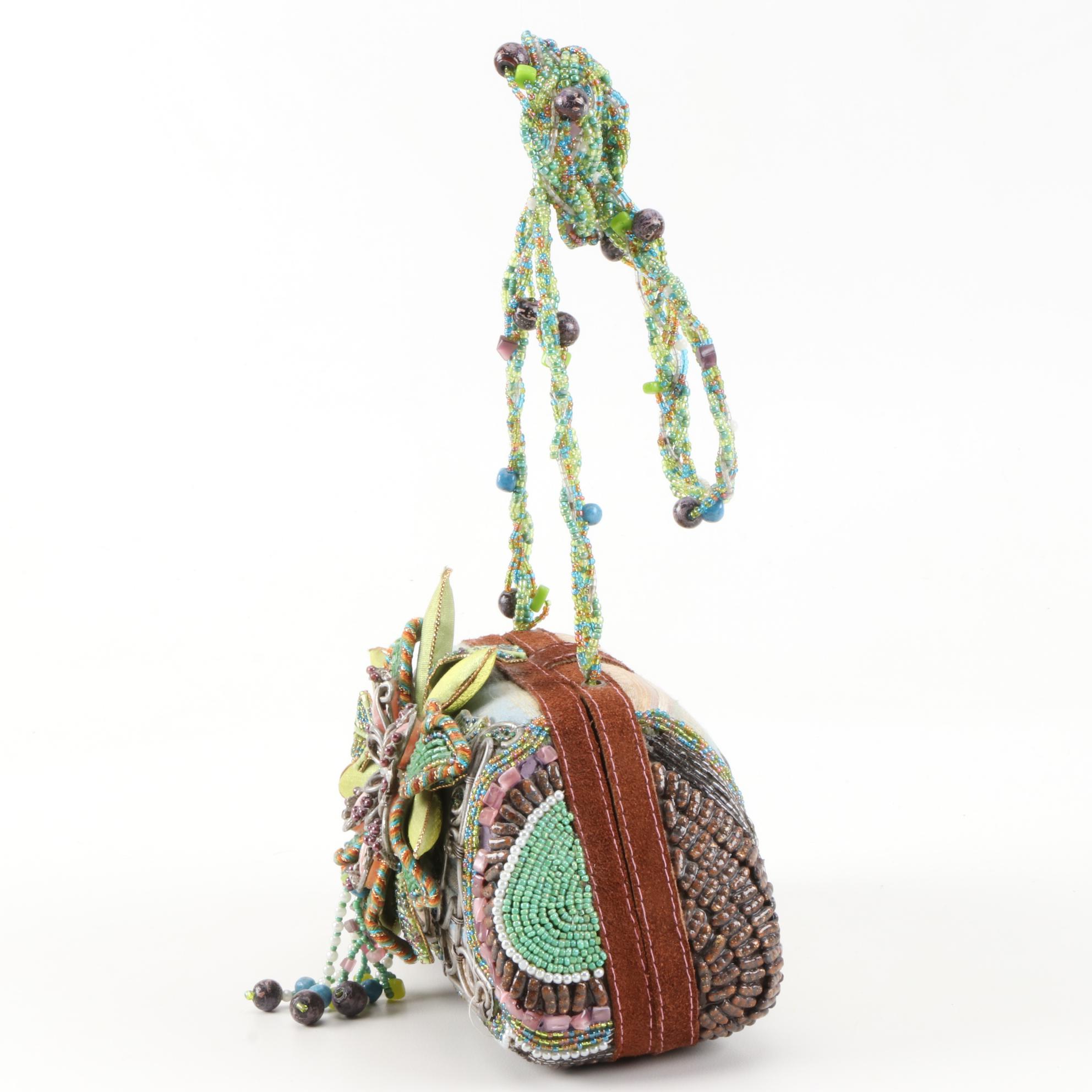 Mary Frances Floral Embellished Shoulder Bag