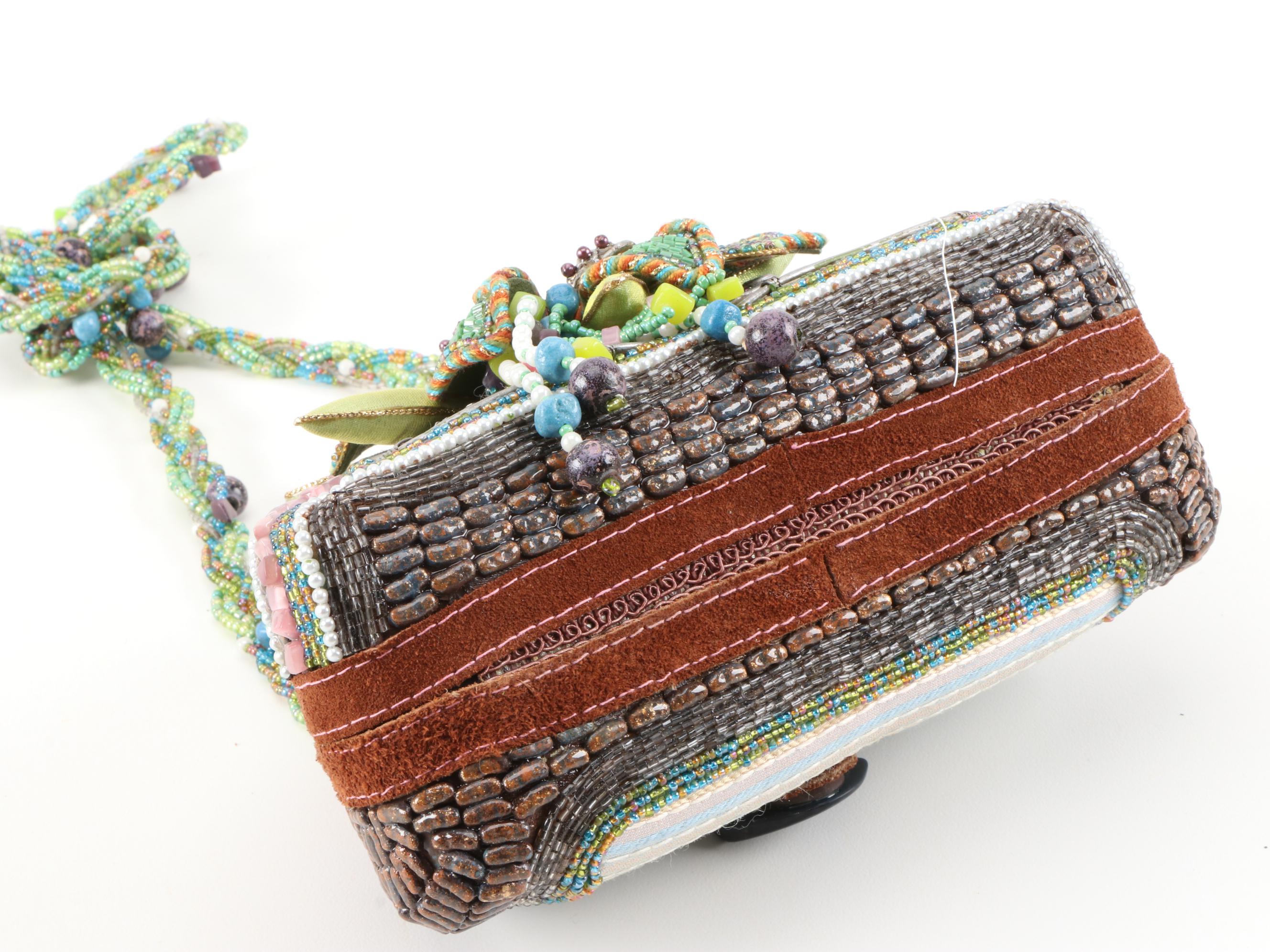 Mary Frances Floral Embellished Shoulder Bag