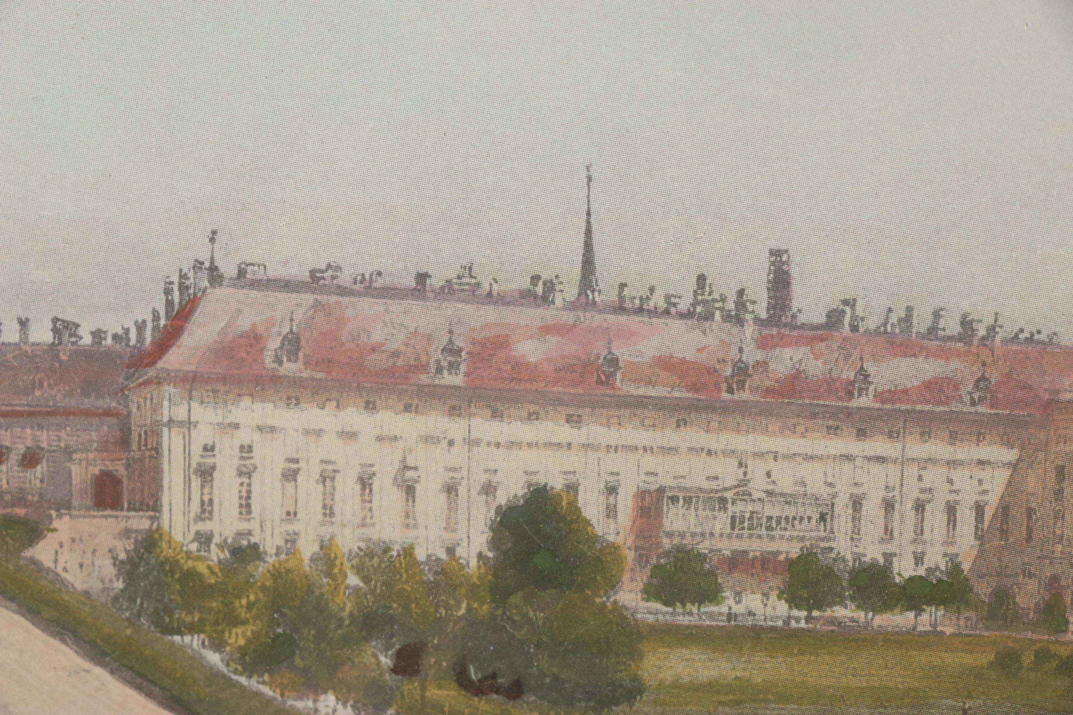 Hand-Colored Halftone Print after Rudolf von Alt of the Hofburg Palace