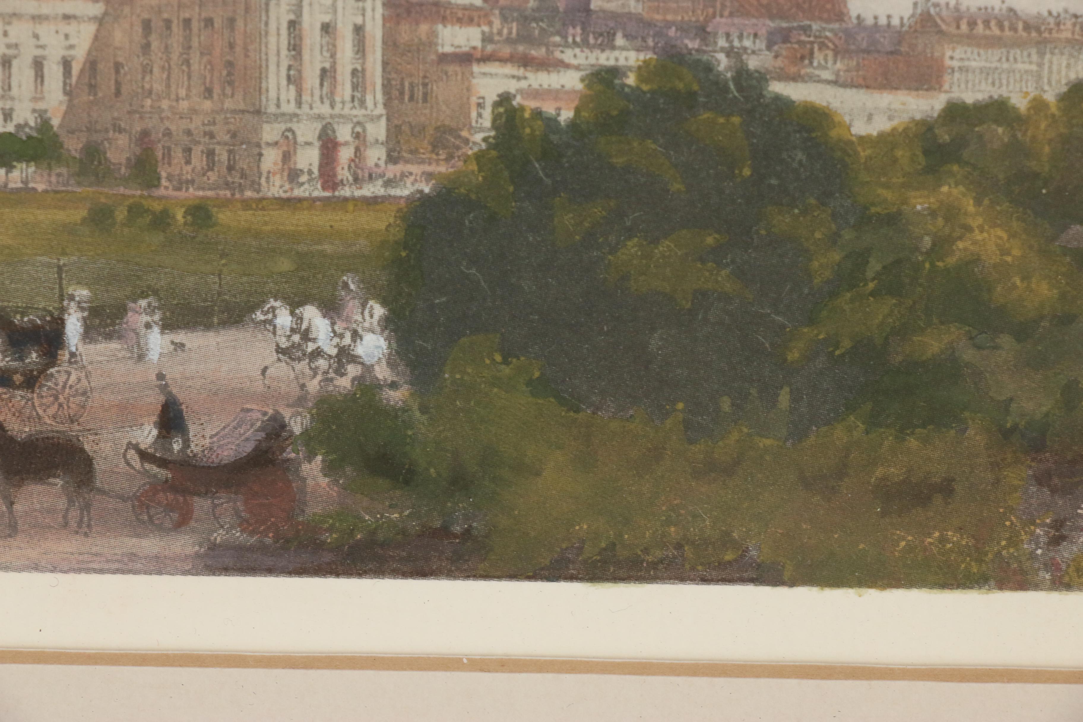 Hand-Colored Halftone Print after Rudolf von Alt of the Hofburg Palace