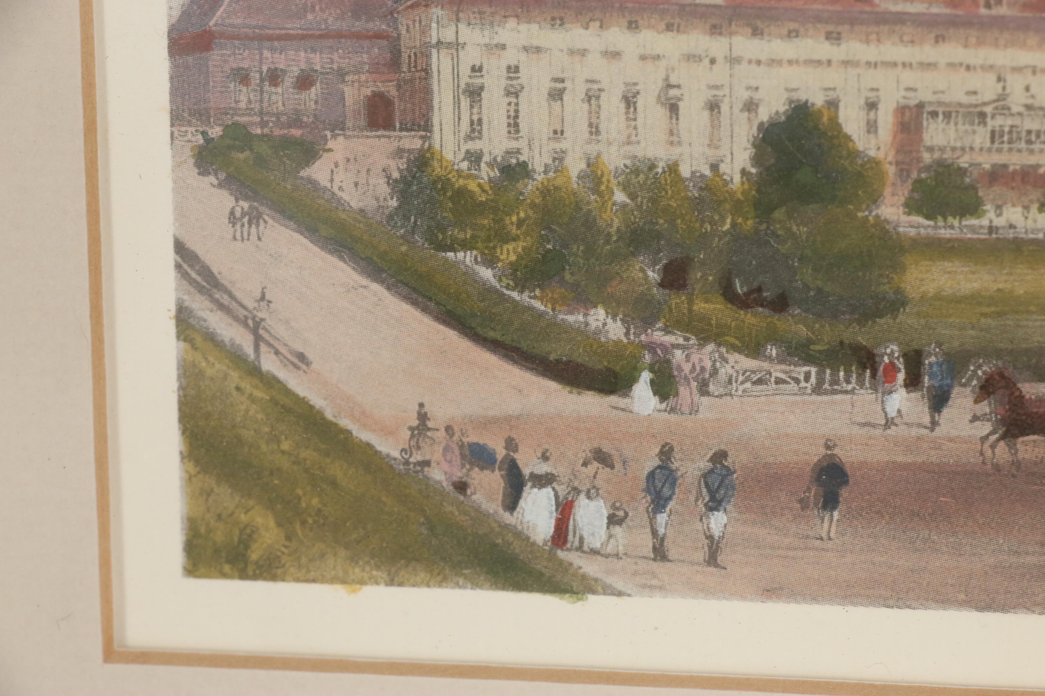 Hand-Colored Halftone Print after Rudolf von Alt of the Hofburg Palace