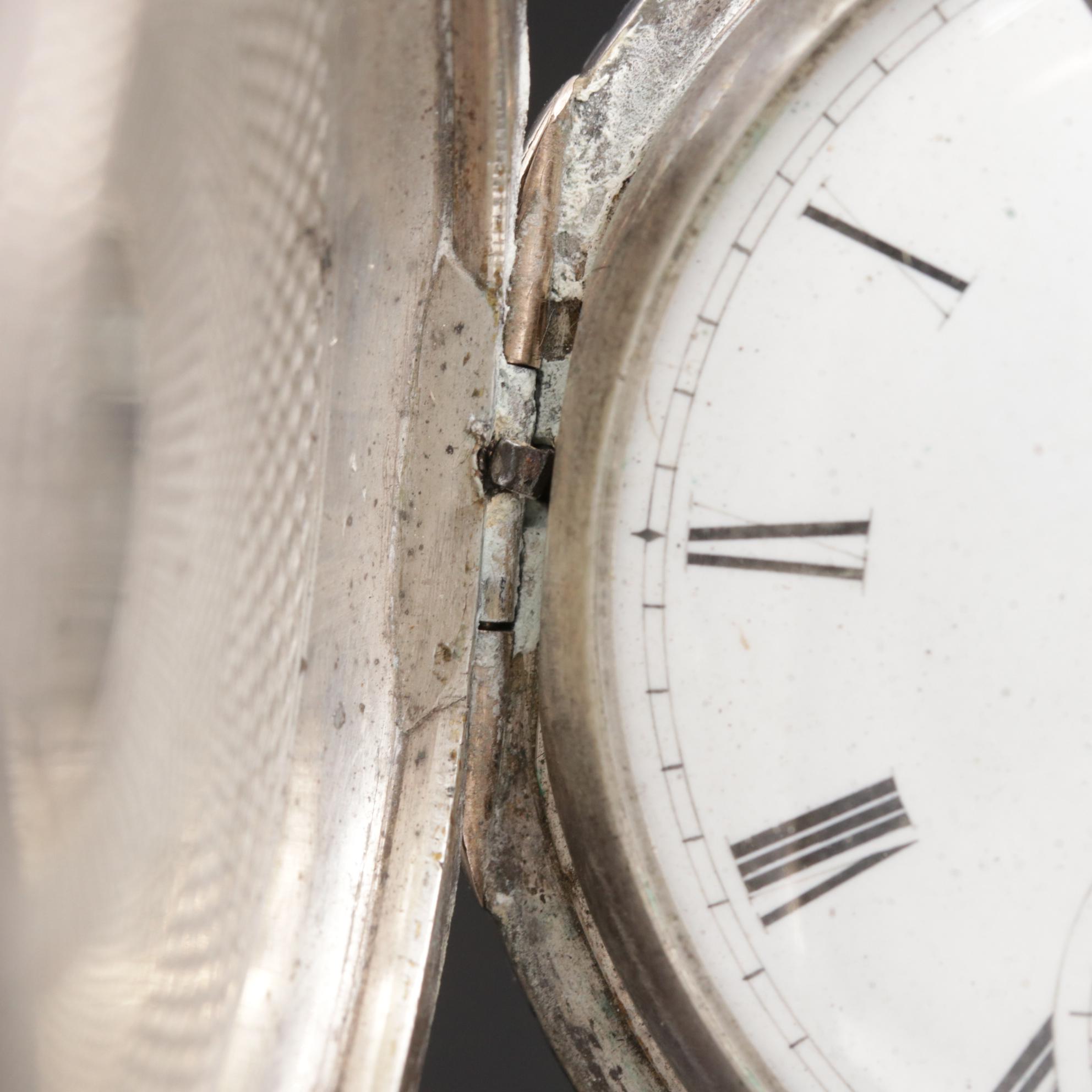 1867 Waltham 900 Silver Hunting Case Pocket Watch, Antique