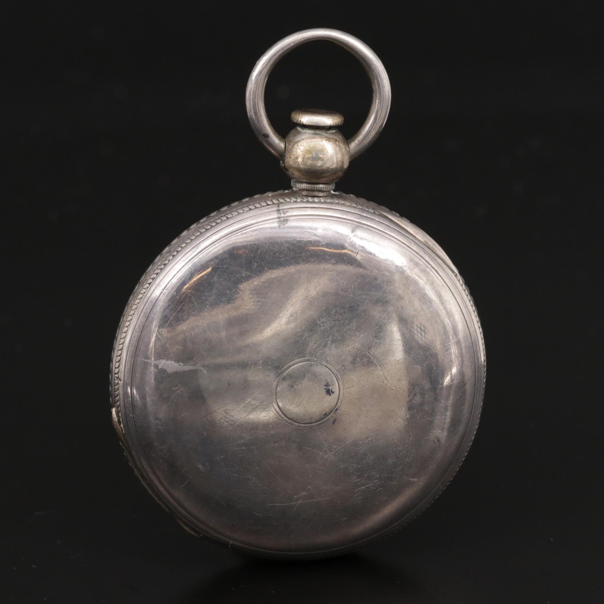 1867 Waltham 900 Silver Hunting Case Pocket Watch, Antique