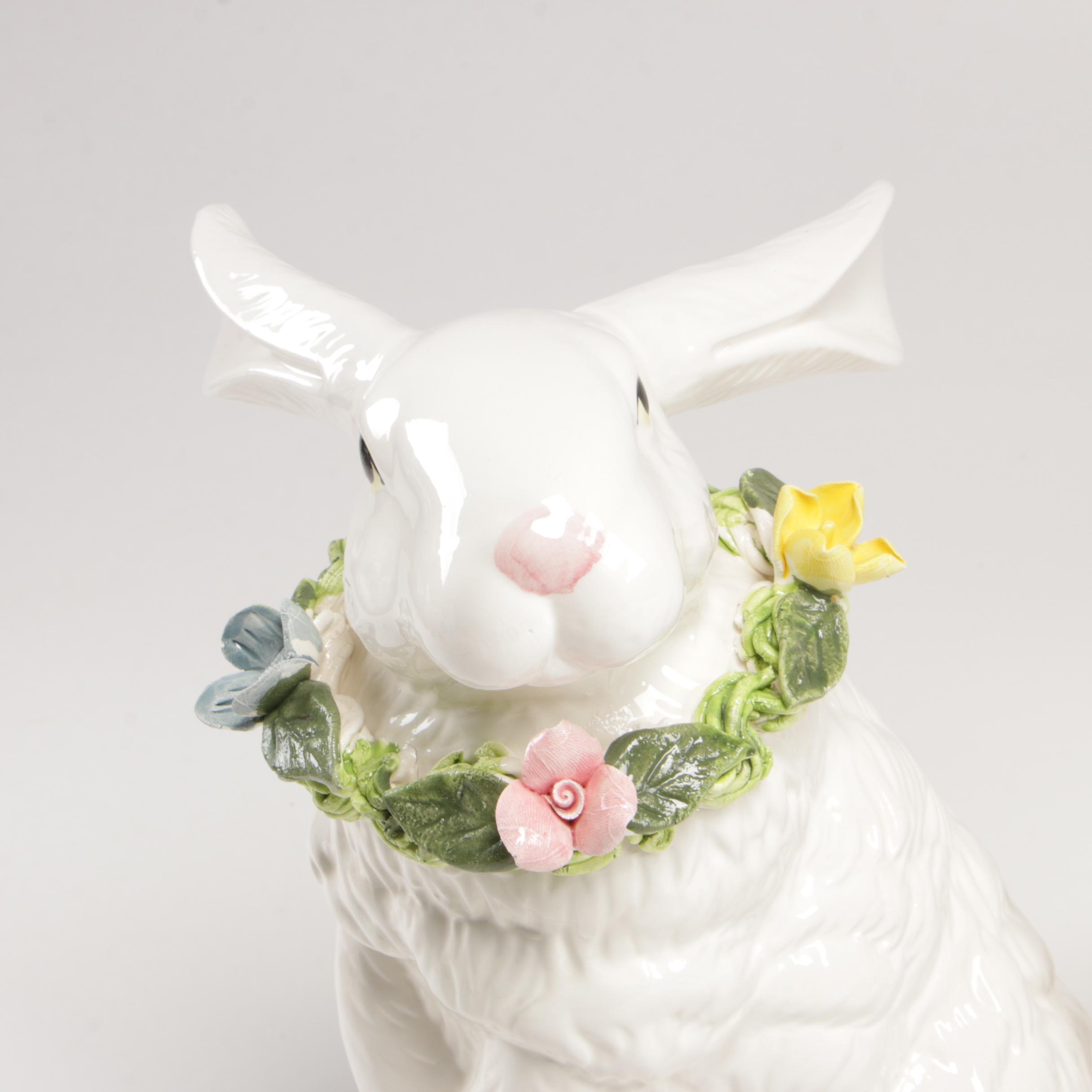 Ceramic Rabbit Figurines, Late 20th Century