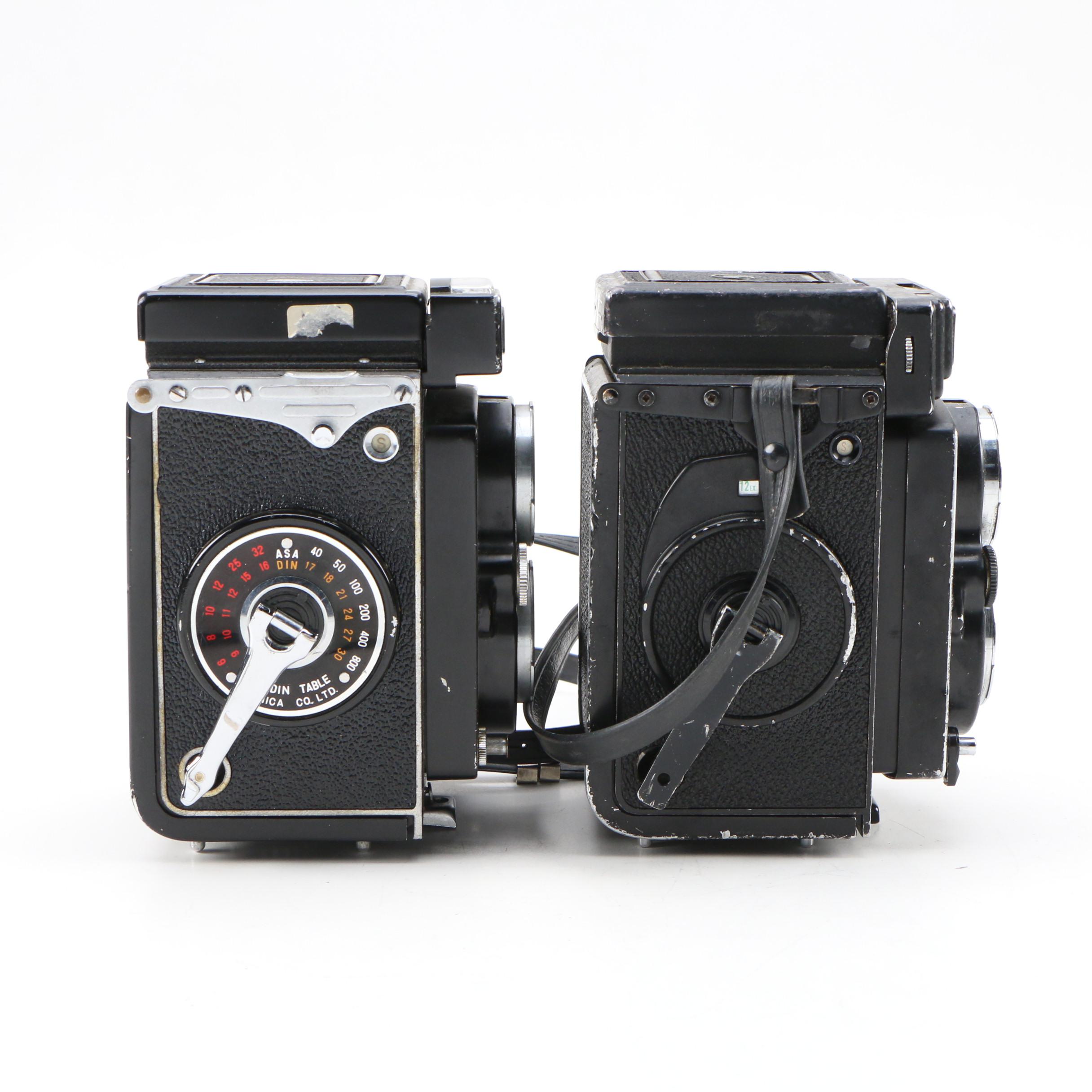 Japanese Yashica Mat 124G and LM Model TLR Cameras