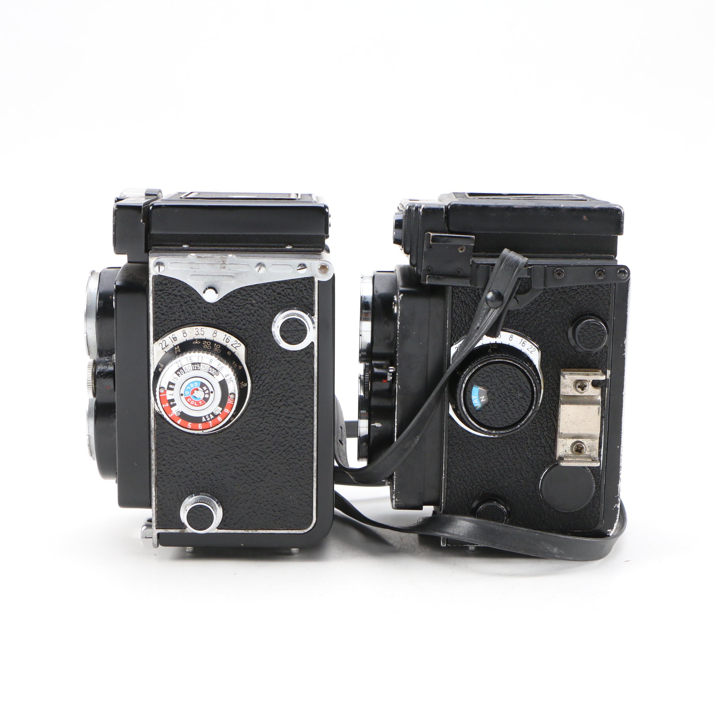 Japanese Yashica Mat 124G and LM Model TLR Cameras