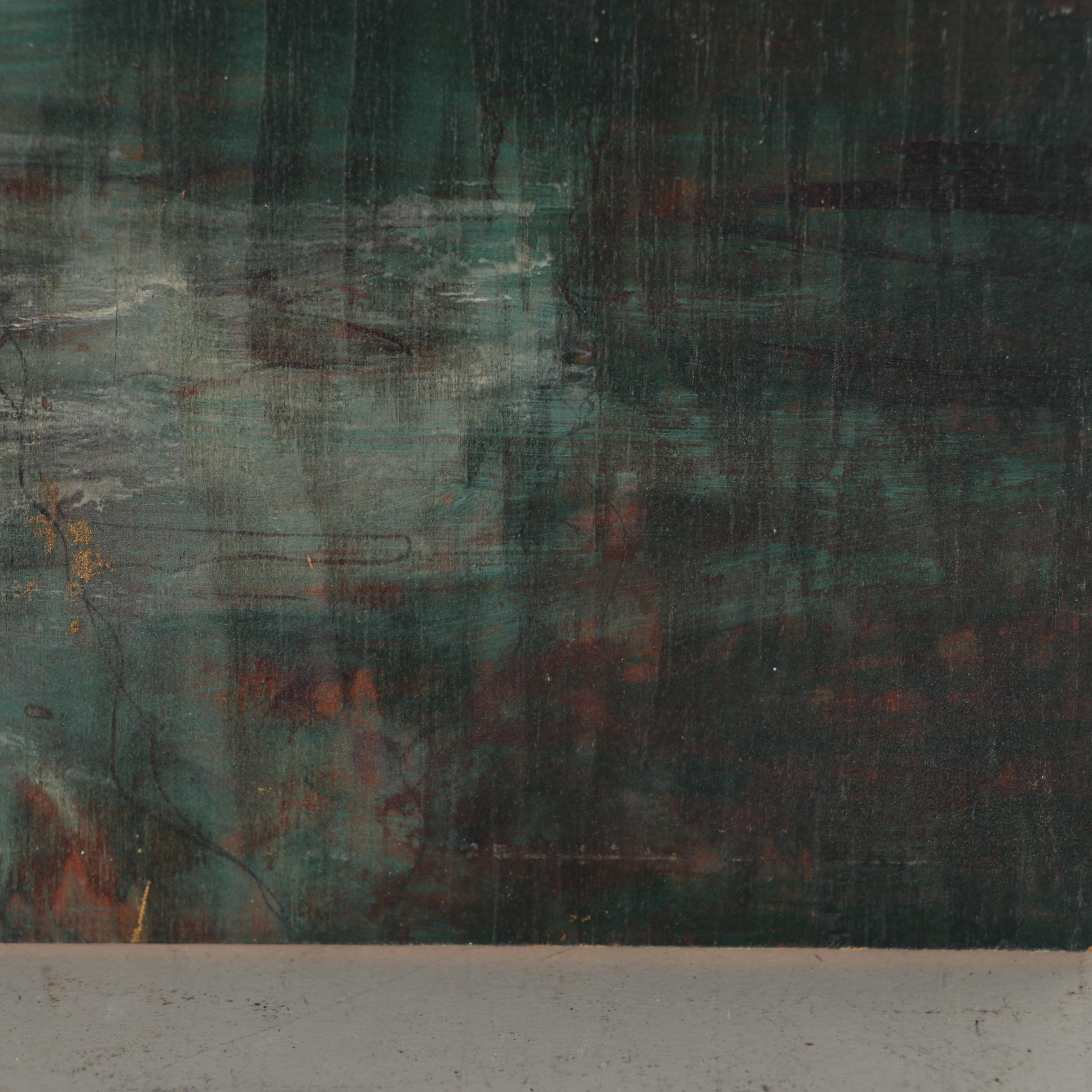 Harry Aiken Vincent Oil Painting of Harbor Scene, Early 20th Century