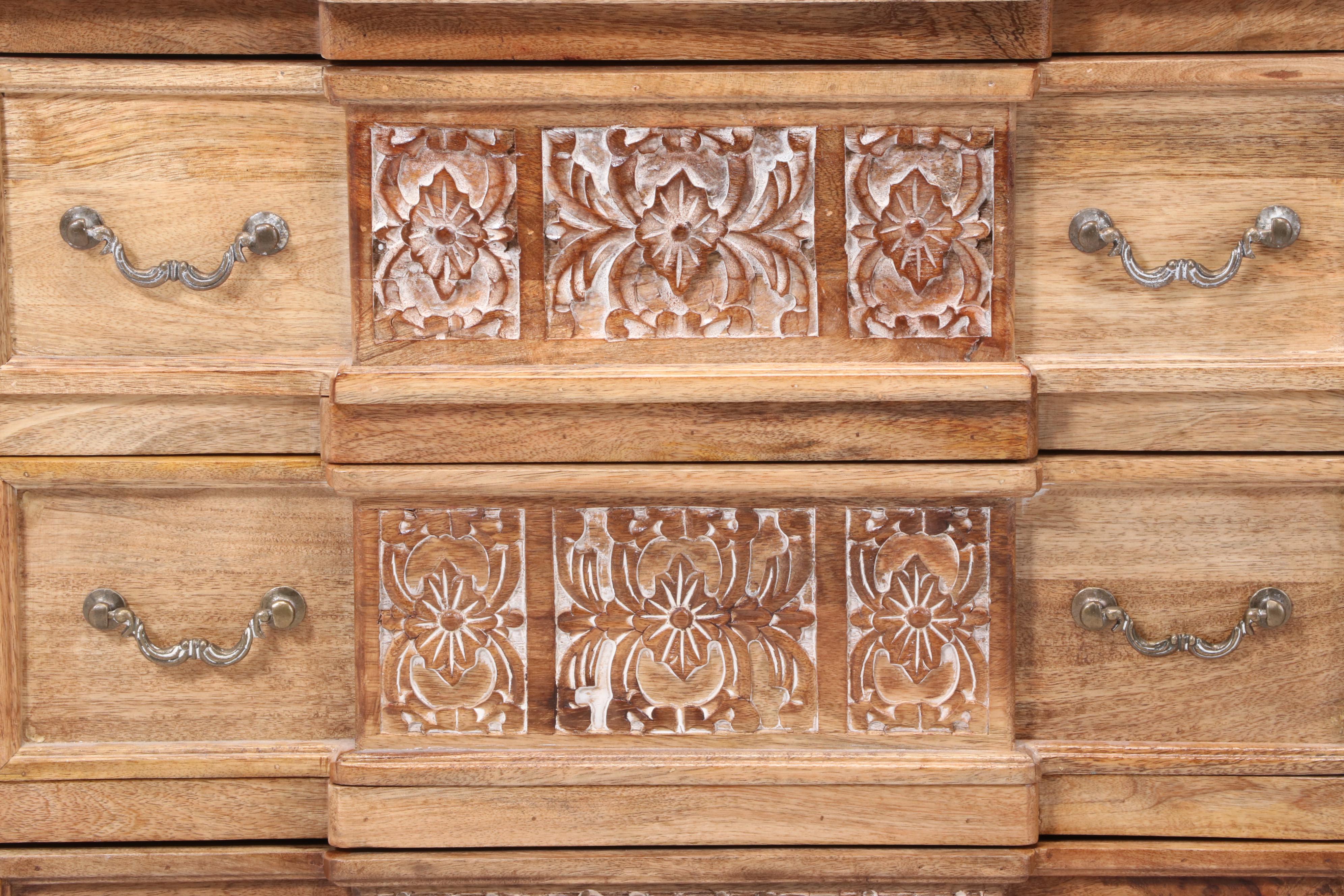 Anglo-Indian Style Dileep Industries Mixed Wood Chest of Drawers