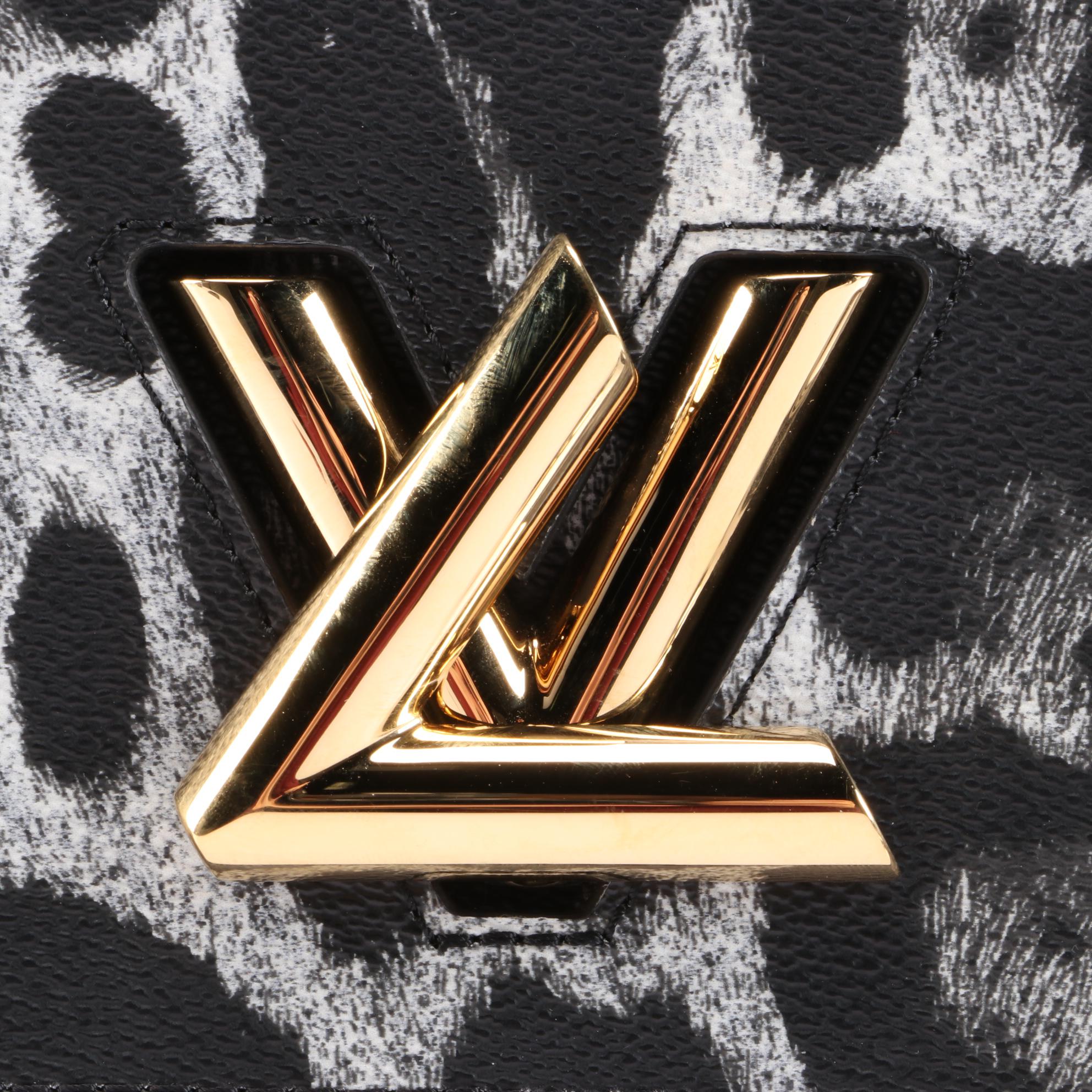Louis Vuitton Twist MM Shoulder Bag in Wild Animal Print Leather