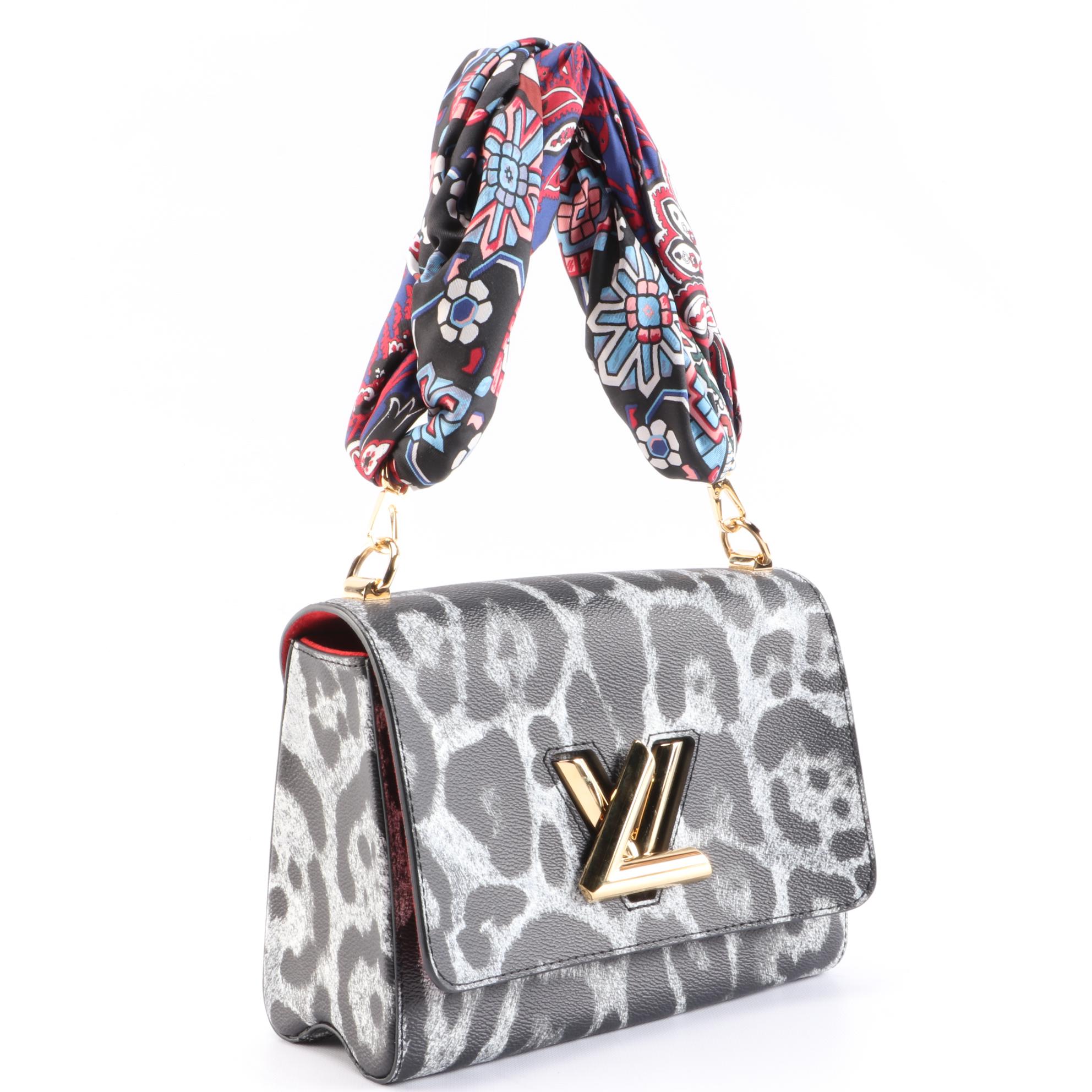 Louis Vuitton Twist MM Shoulder Bag in Wild Animal Print Leather