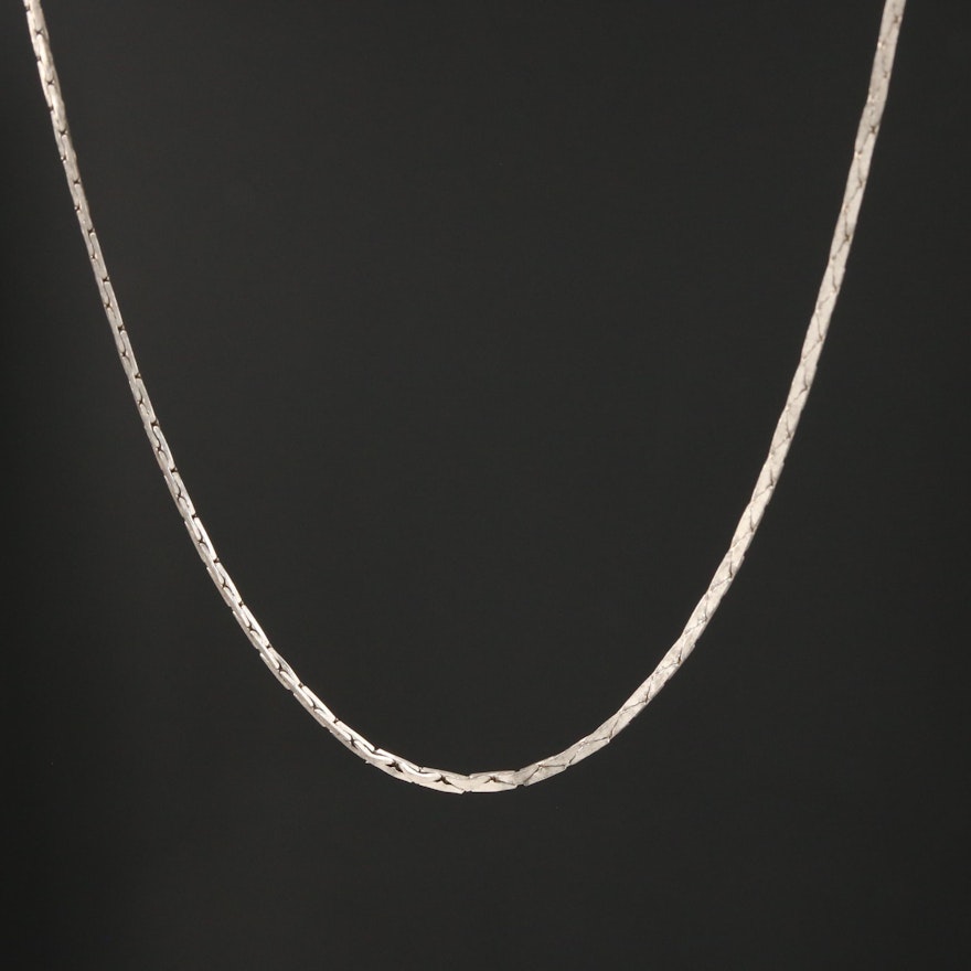 Sterling Silver Cobra Chain Necklace