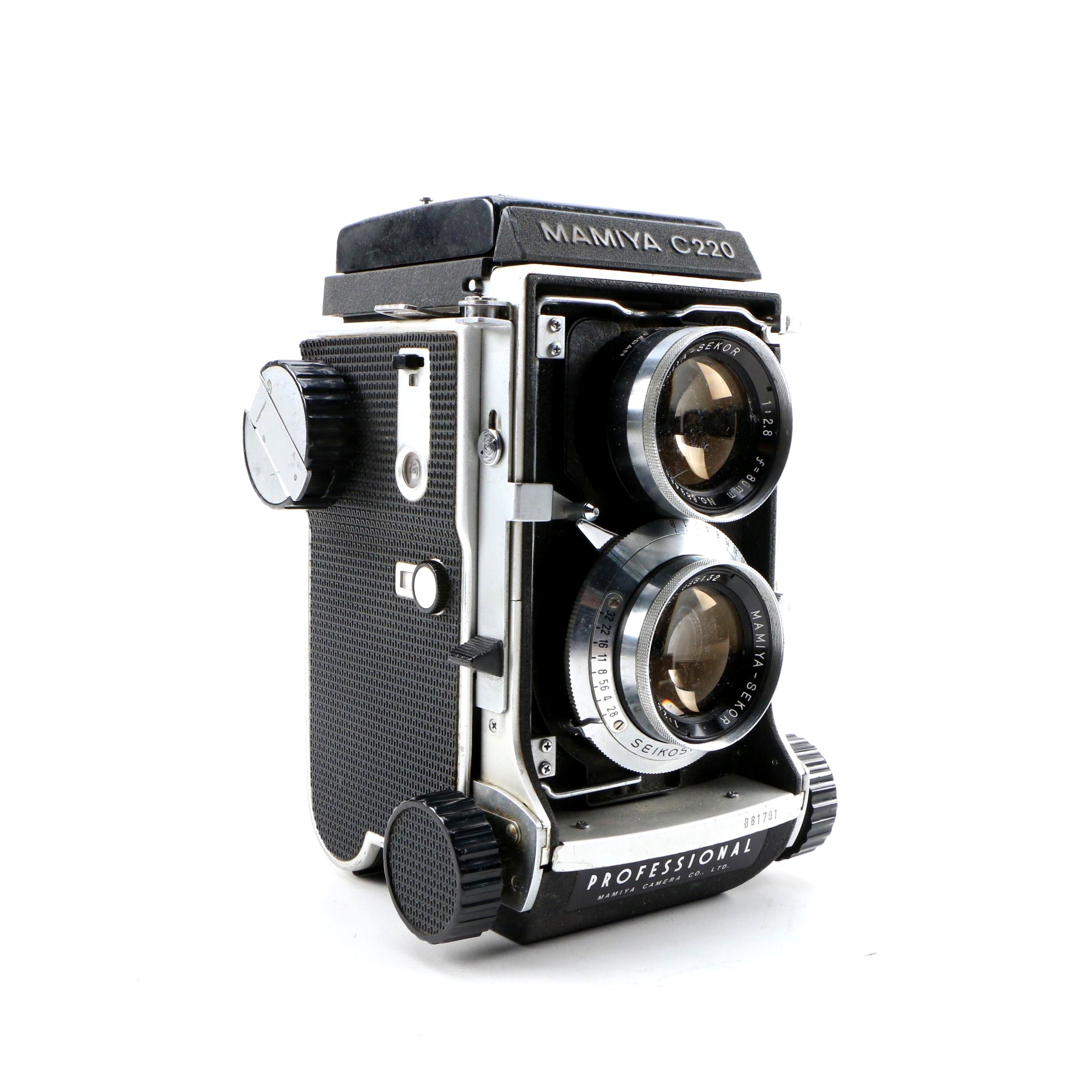 Mamiya C220 TLR Film Camera with 80mm Lens, 1970s