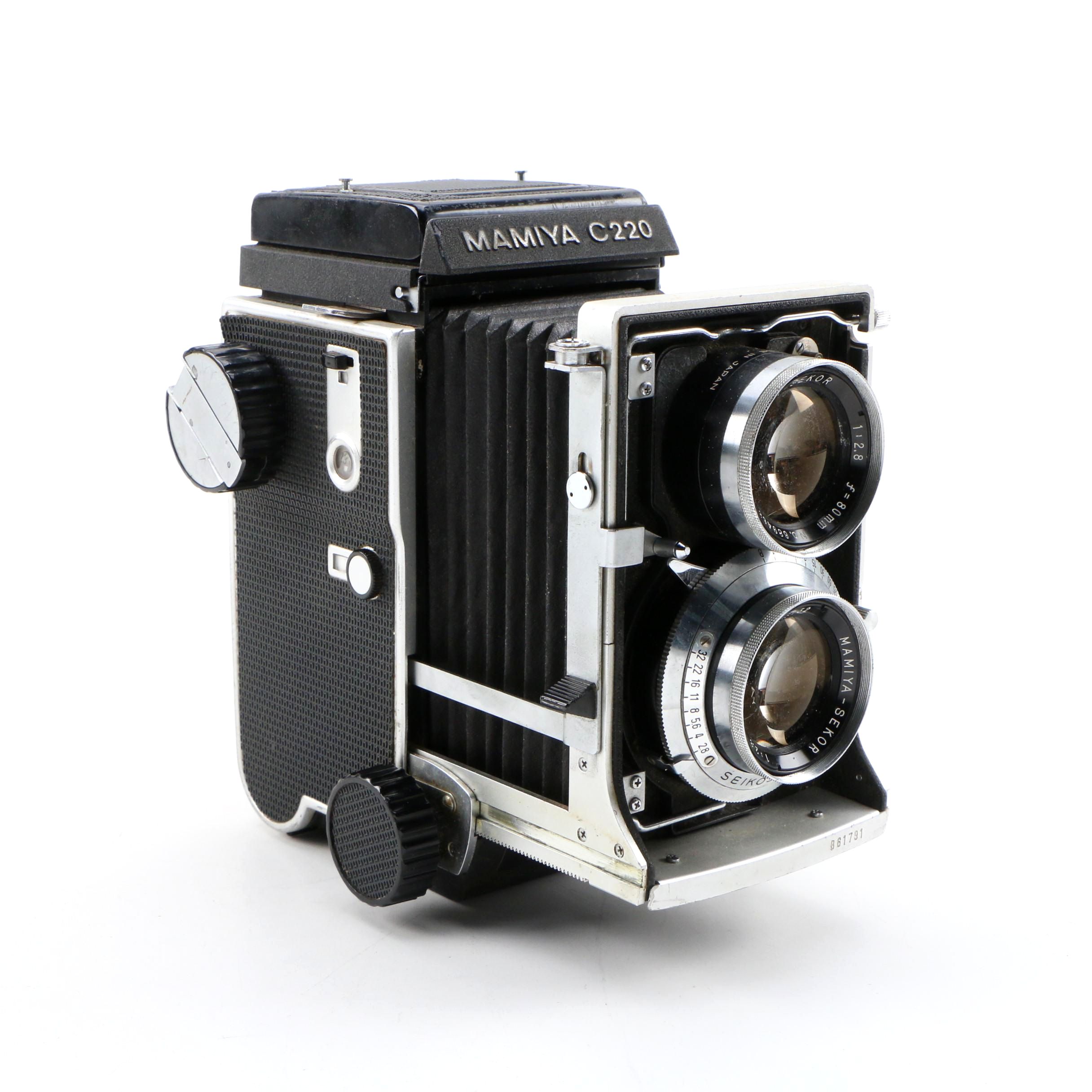 Mamiya C220 TLR Film Camera with 80mm Lens, 1970s