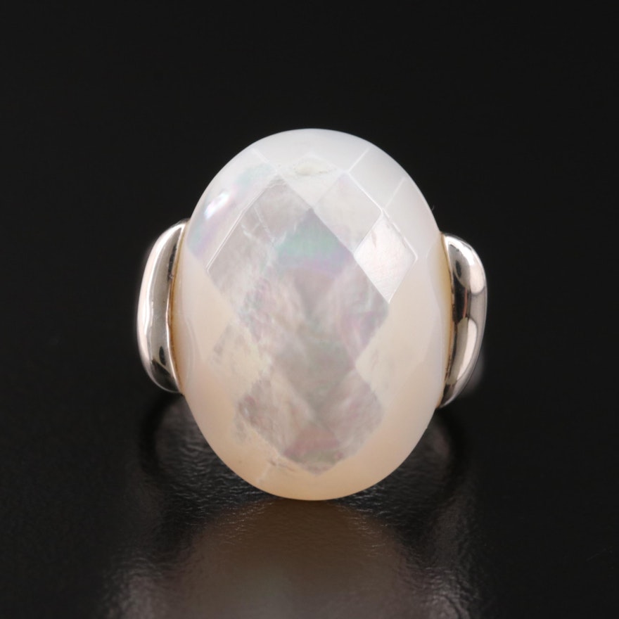 Michael Dawkins Sterling Mother of Pearl Ring