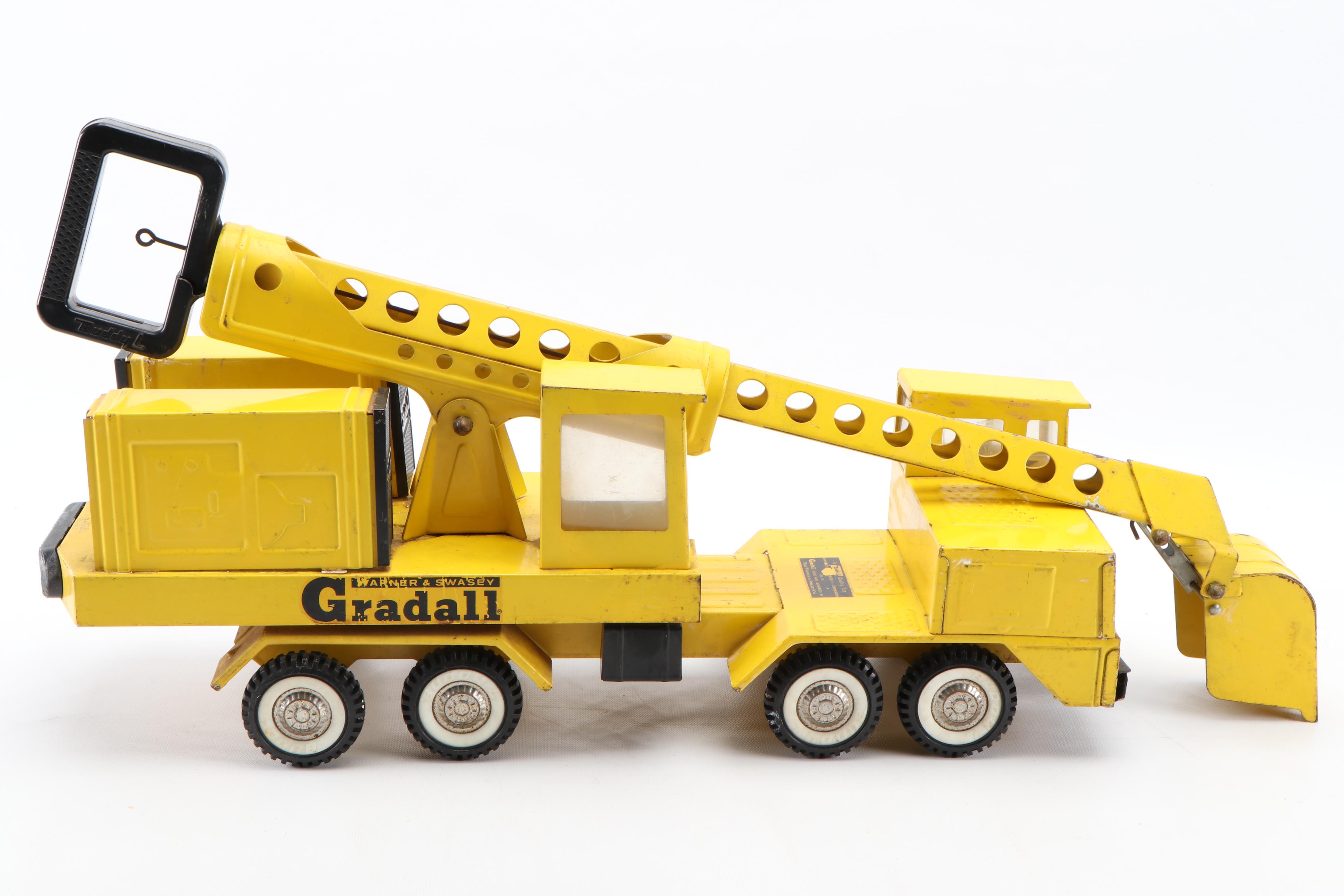 Buddy L "Gradall" Truck with Auburn Rubber Farm Toy Truck