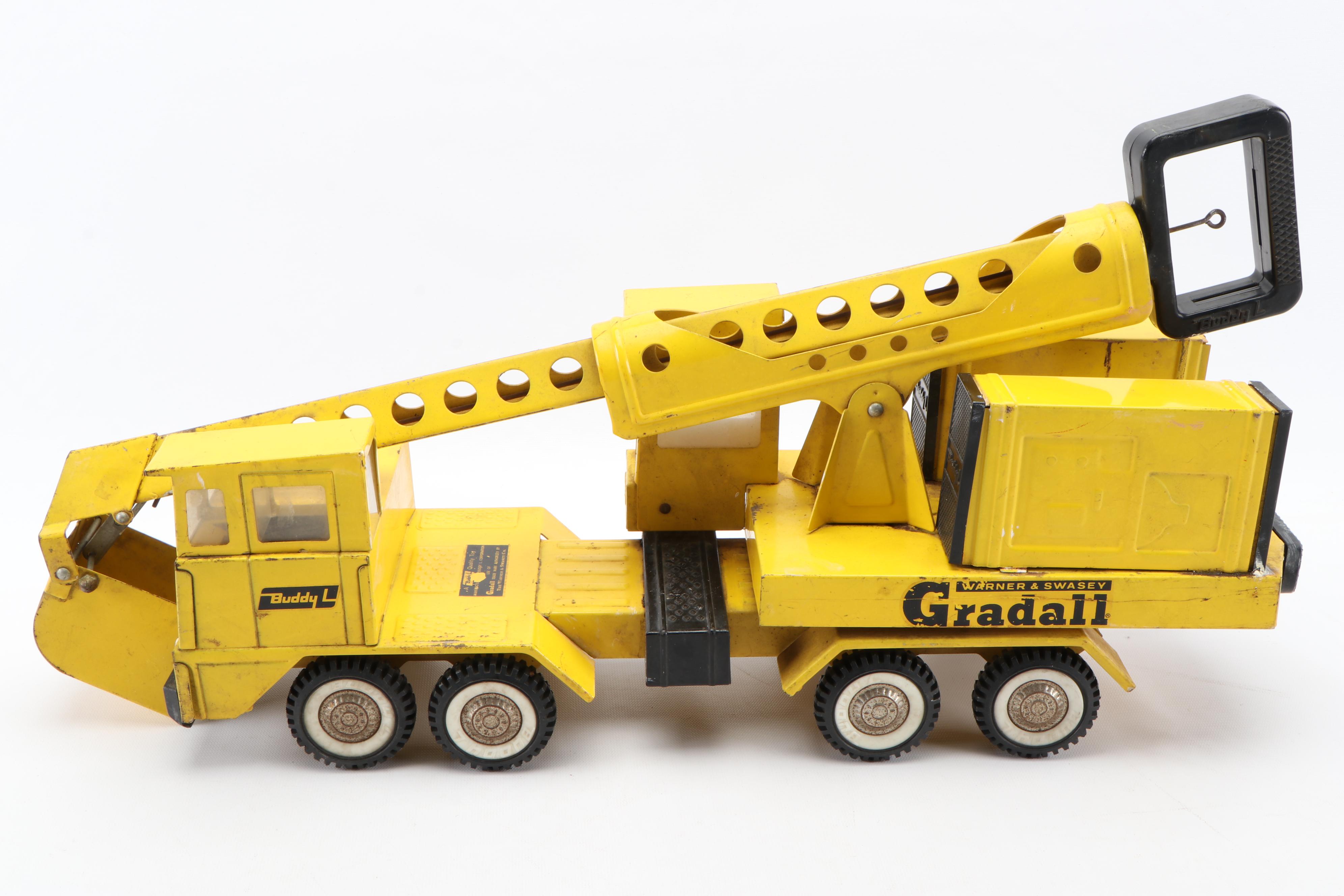 Buddy L "Gradall" Truck with Auburn Rubber Farm Toy Truck