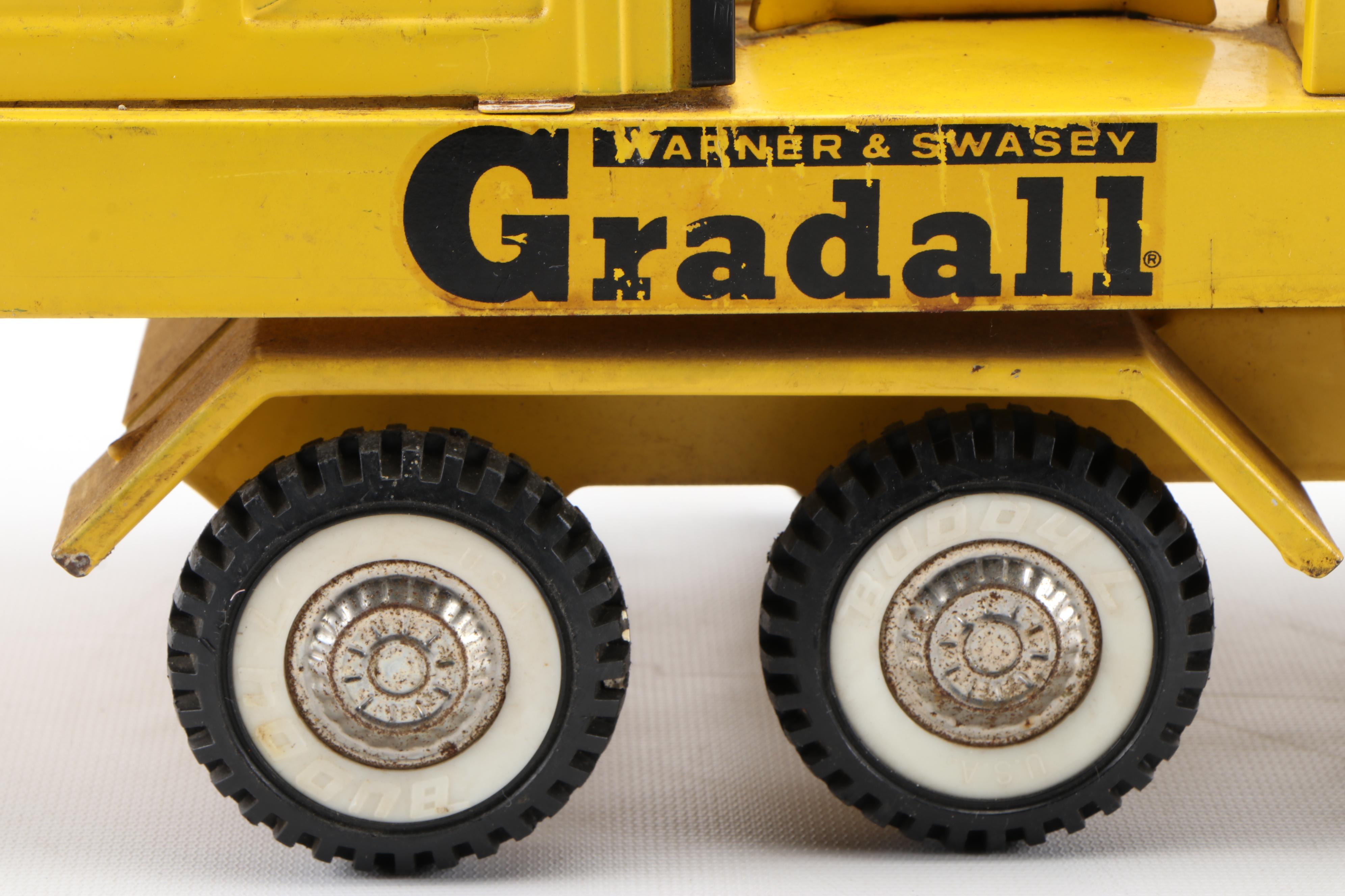 Buddy L "Gradall" Truck with Auburn Rubber Farm Toy Truck