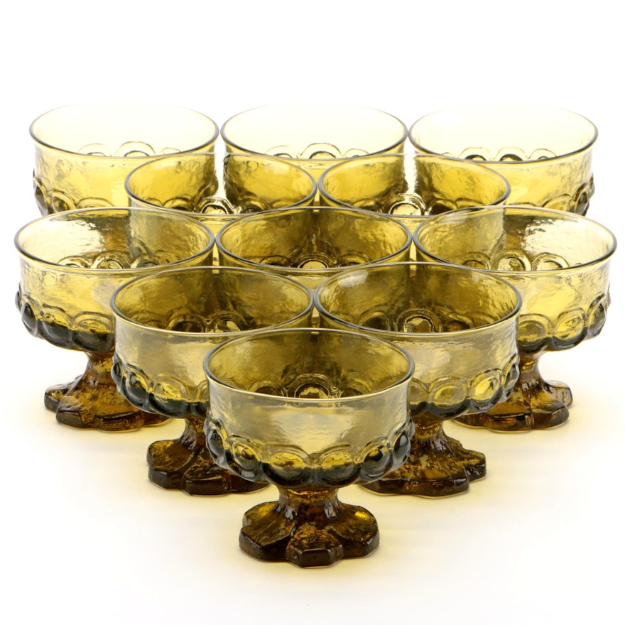 Franciscan Citron Green "Madeira" Champagne Coupes, 1971–1978