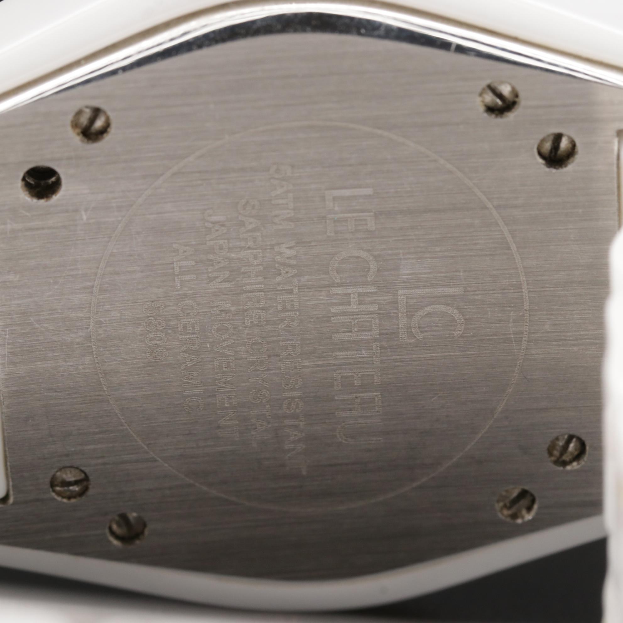 LeChateau Ceramic and Stainless Steel Watch With Mother of Pearl Dial