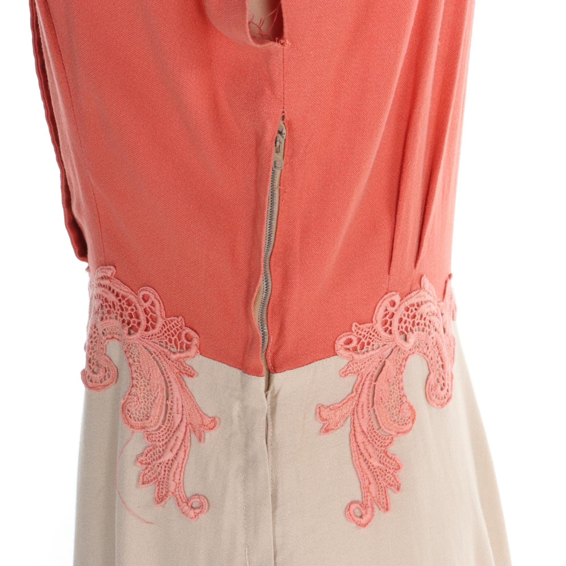 Franklin Chicago Salon Dress and Brewster Fifth Avenue Panama Hat, 1940s Vintage