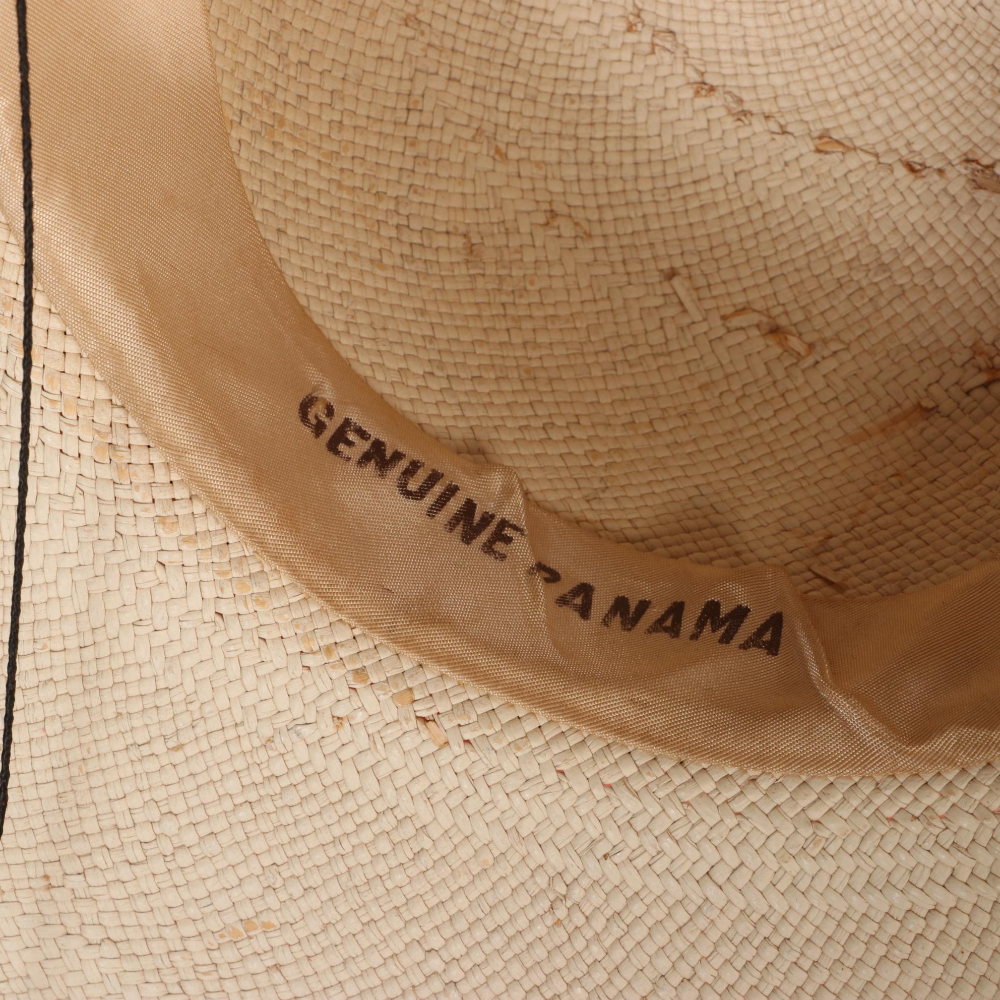 Franklin Chicago Salon Dress and Brewster Fifth Avenue Panama Hat, 1940s Vintage