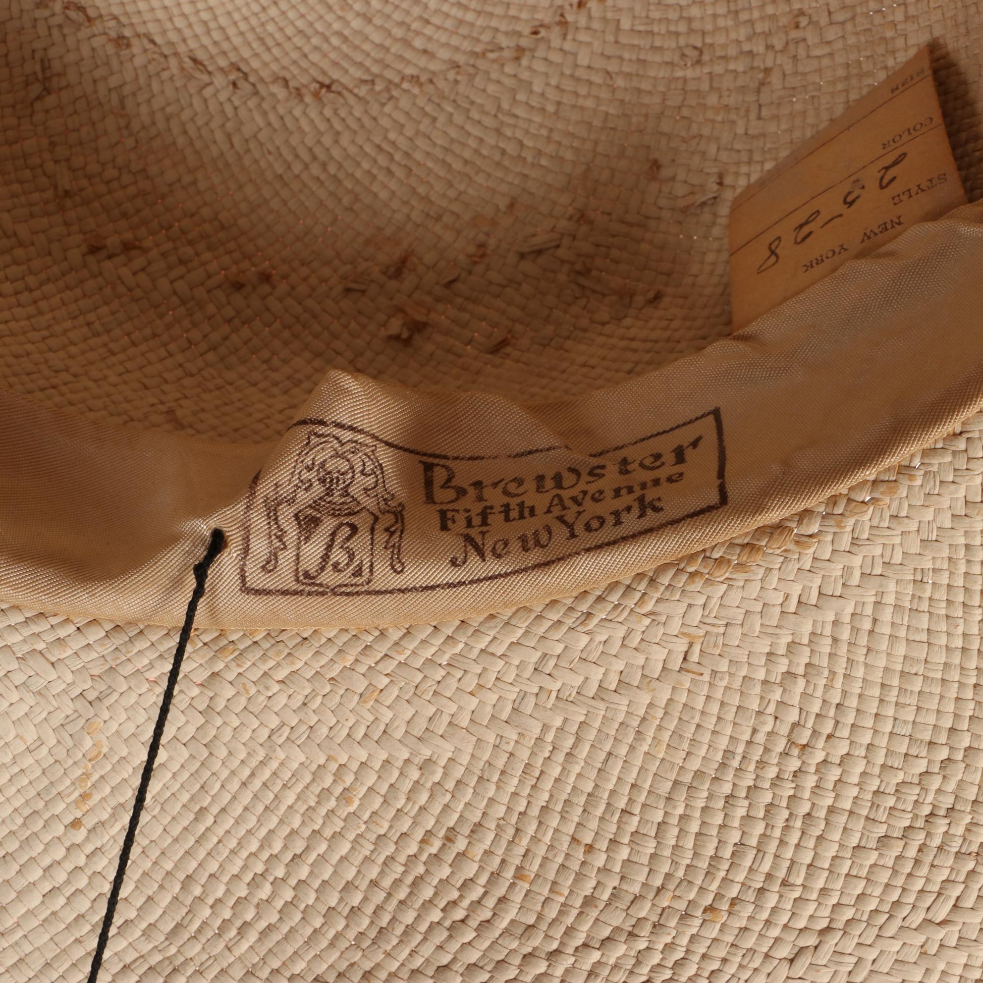 Franklin Chicago Salon Dress and Brewster Fifth Avenue Panama Hat, 1940s Vintage