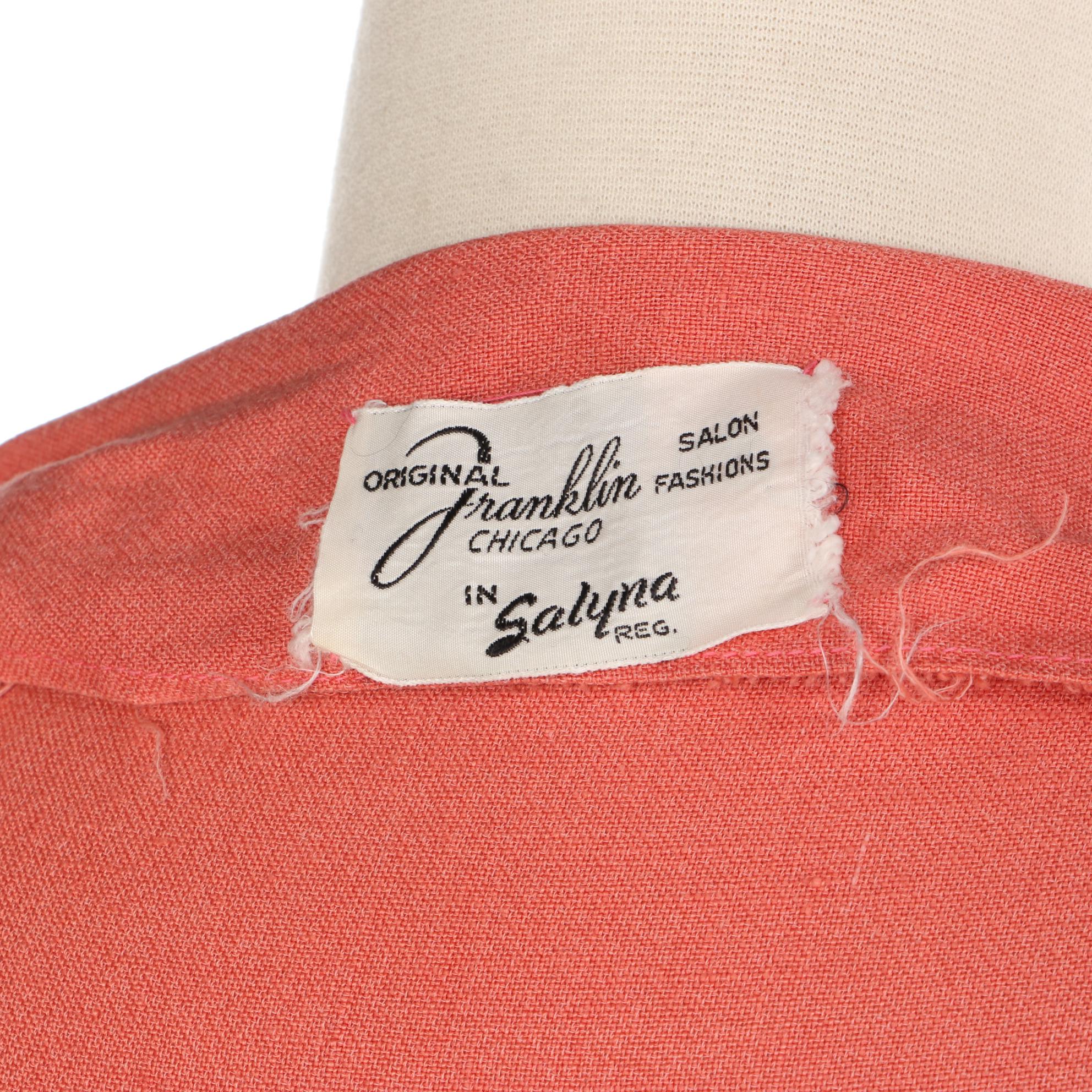 Franklin Chicago Salon Dress and Brewster Fifth Avenue Panama Hat, 1940s Vintage