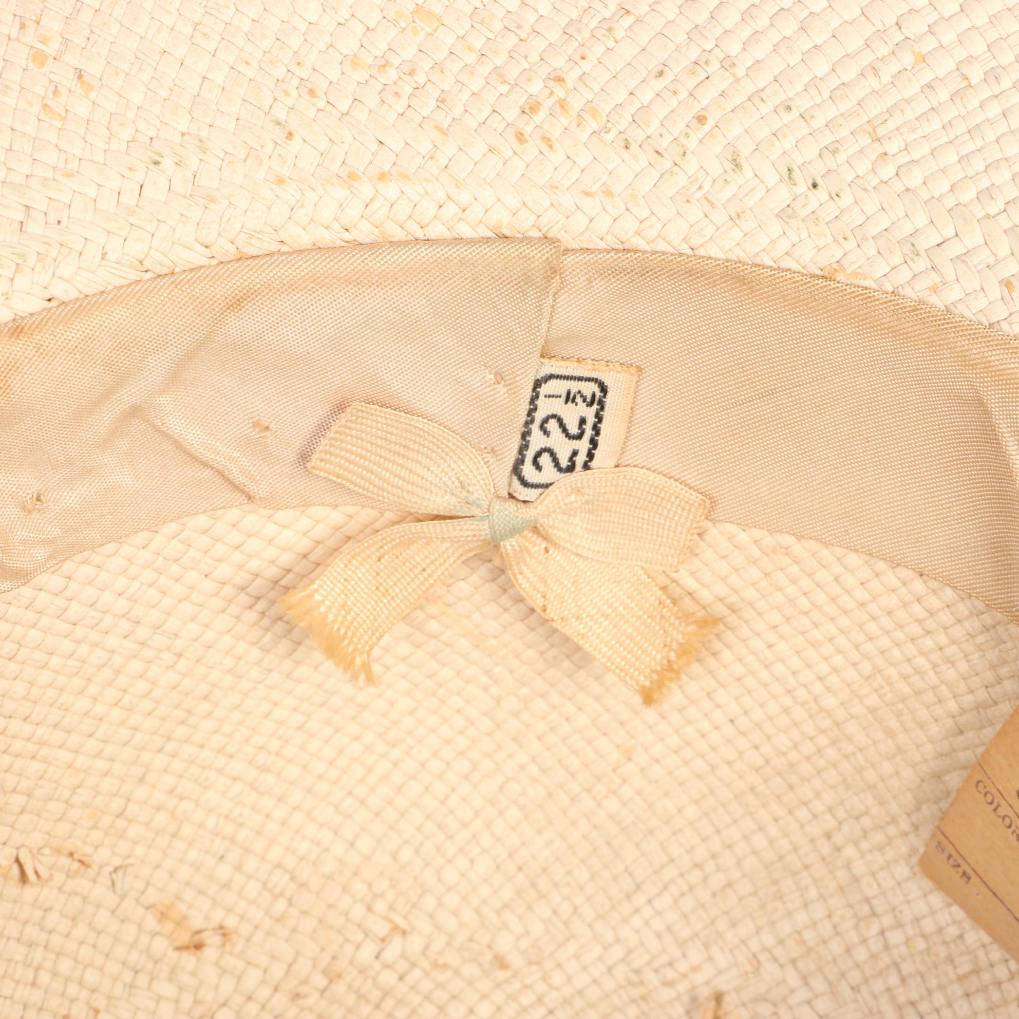 Franklin Chicago Salon Dress and Brewster Fifth Avenue Panama Hat, 1940s Vintage