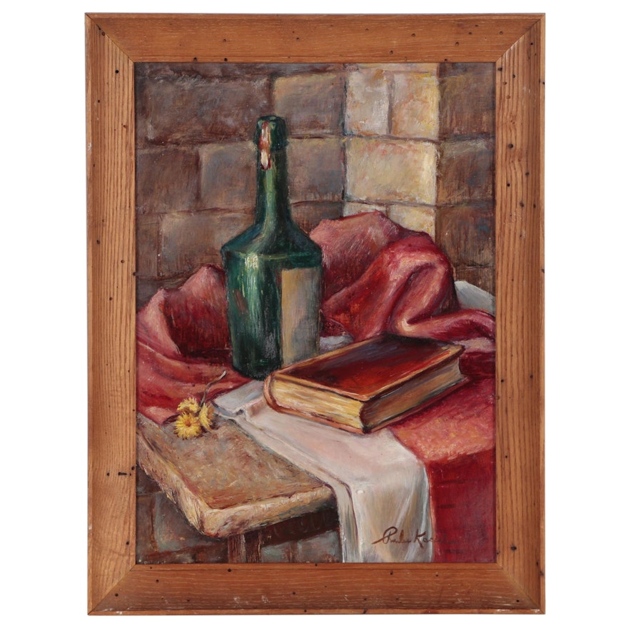 Charles Kaeselau Still Life Oil Painting, Mid-20th Century