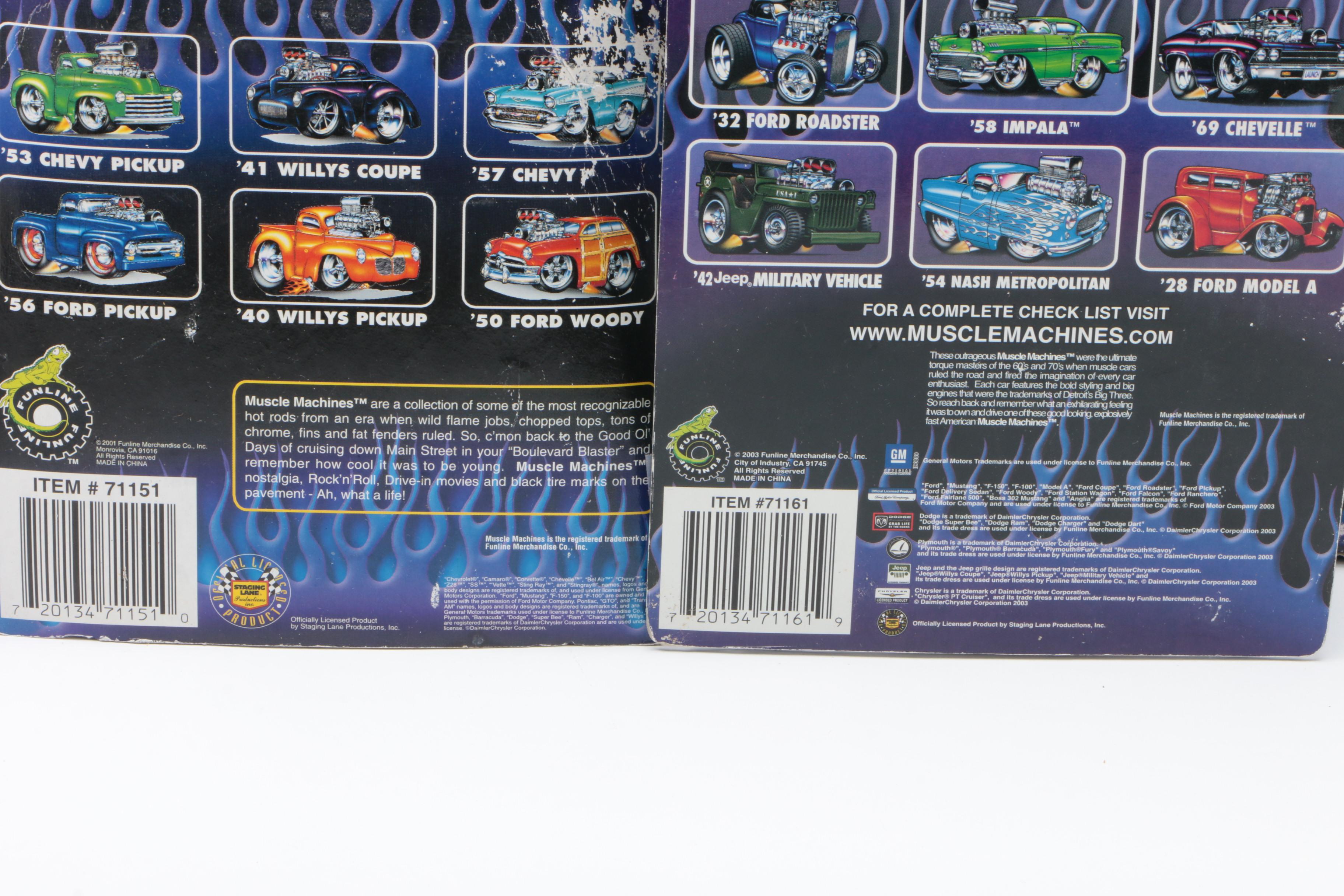 Funline "Muscle Machines" Diecast Vehicles in Original Packaging, 2003