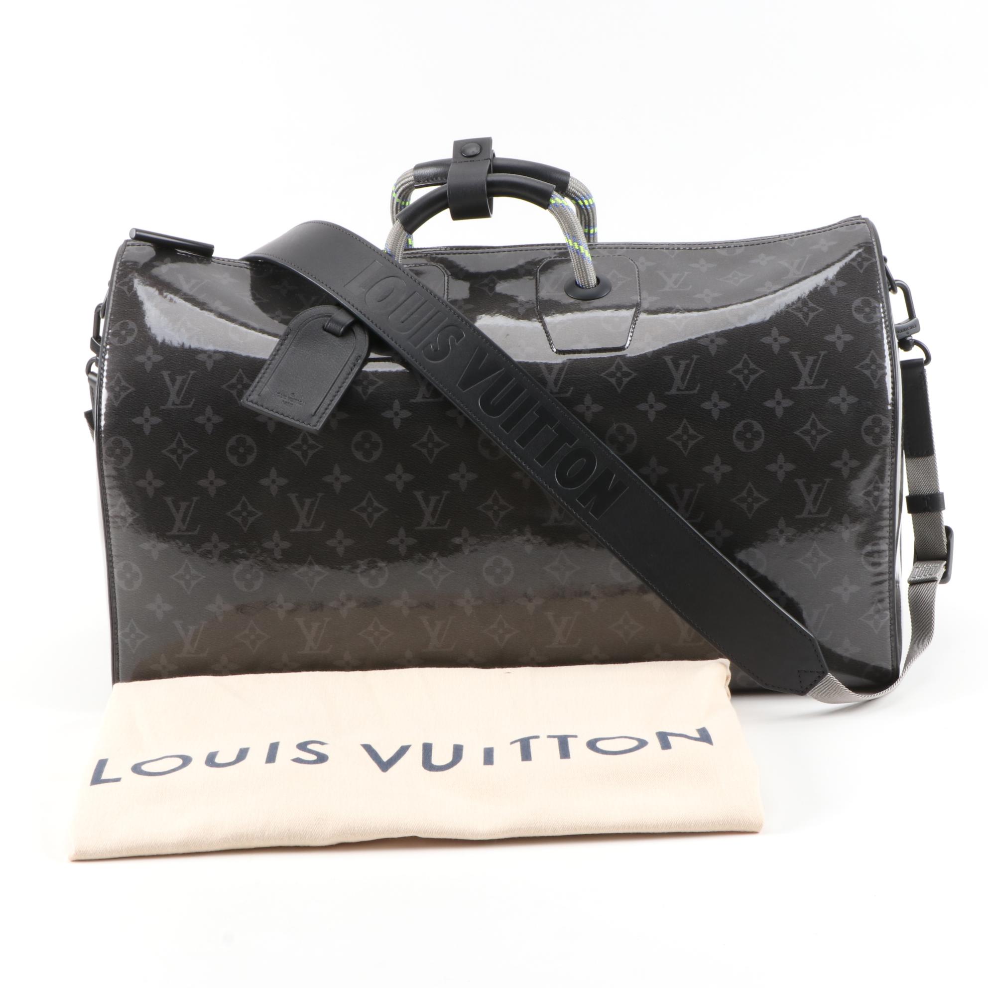 Louis Vuitton Limited Edition Glaze Eclipse Monogram Keepall Bandouliere 50